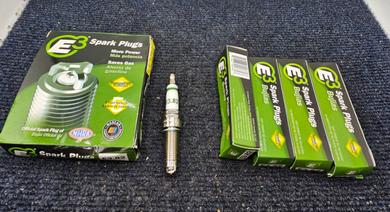 (QTY 4) E3 E3.82 Spark Plugs Fits 2012-2015 Honda Civic 2009-2012 Honda Accord