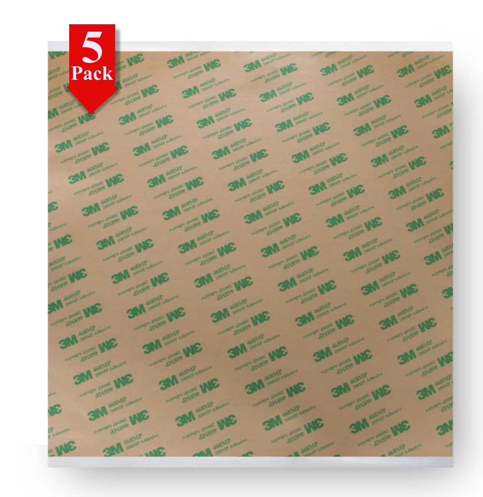 3M 468MP Double Sided Adhesive Transfer Tape Sheets 12” x 12\