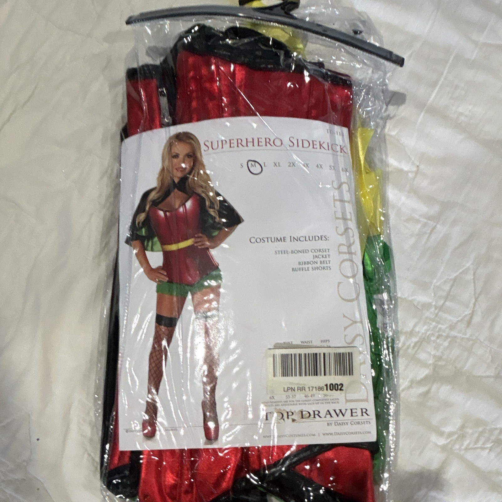 Daisy Corsets Superhero Sidekick Costume Set Steel-Boned Corset Size M