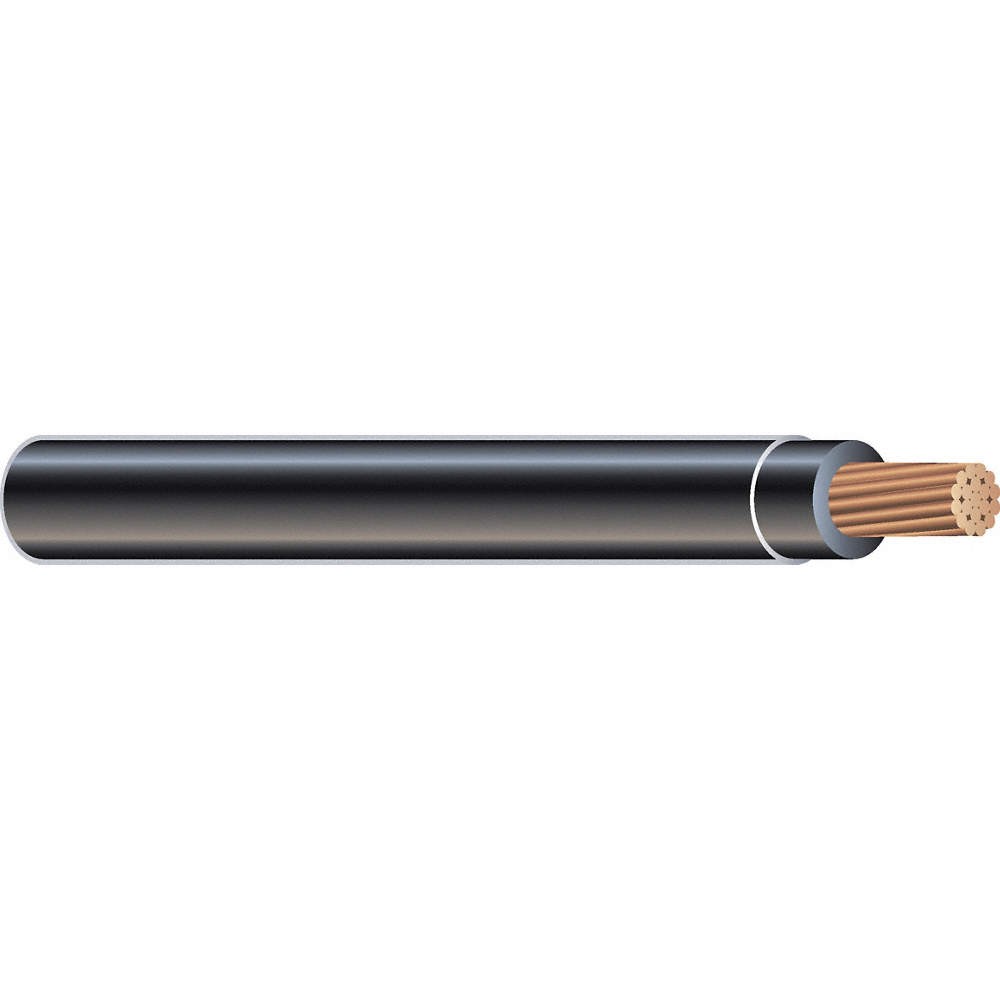 SOUTHWIRE 20508802 Building Wire,4/0,THHN,Str,Blk,500ft 5ZG95