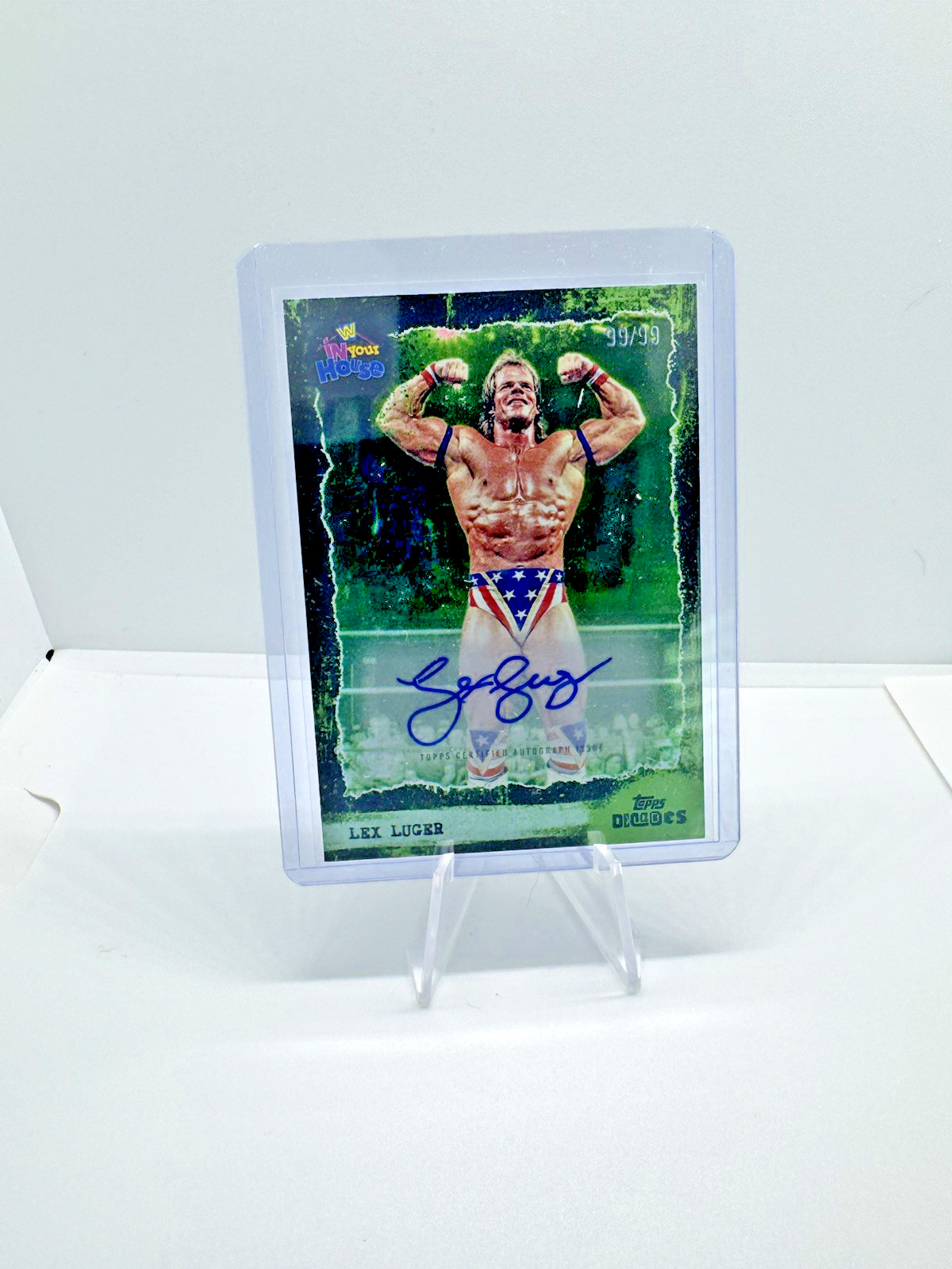 LEX LUGER 2026 TOPPS DECADES ’90S EDITION WWE IN YOUR HOUSE GREEN #20 99/99