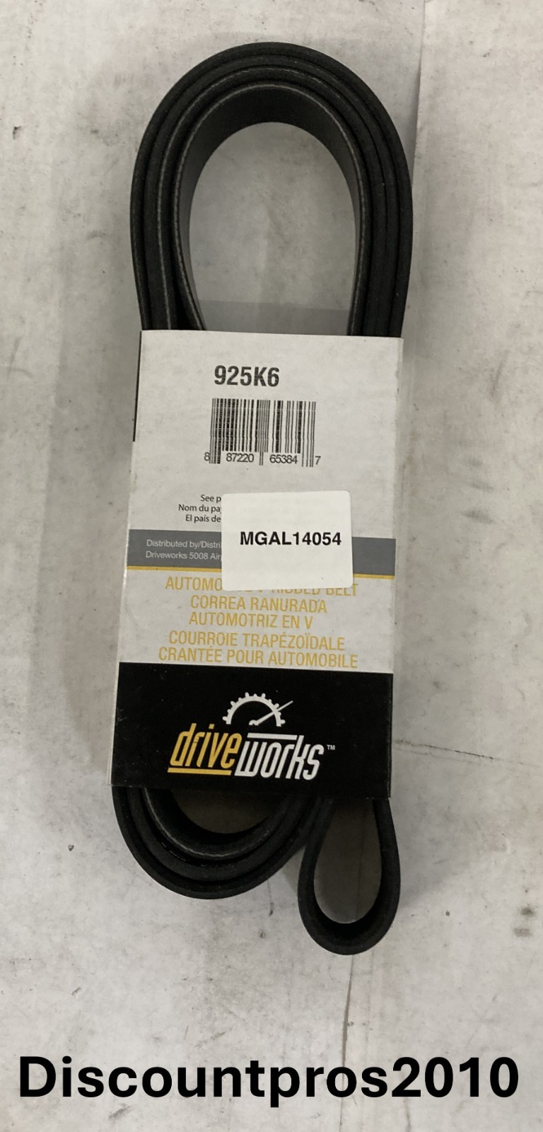 Driveworks 925K6 Serpentine Belt Chevy Buick Mercury Mazda Land Rover 1998-2012 Driveworks 925K6 Serpentine Belt Chevy Buick Mercury Mazda Land Rover 1998-2012