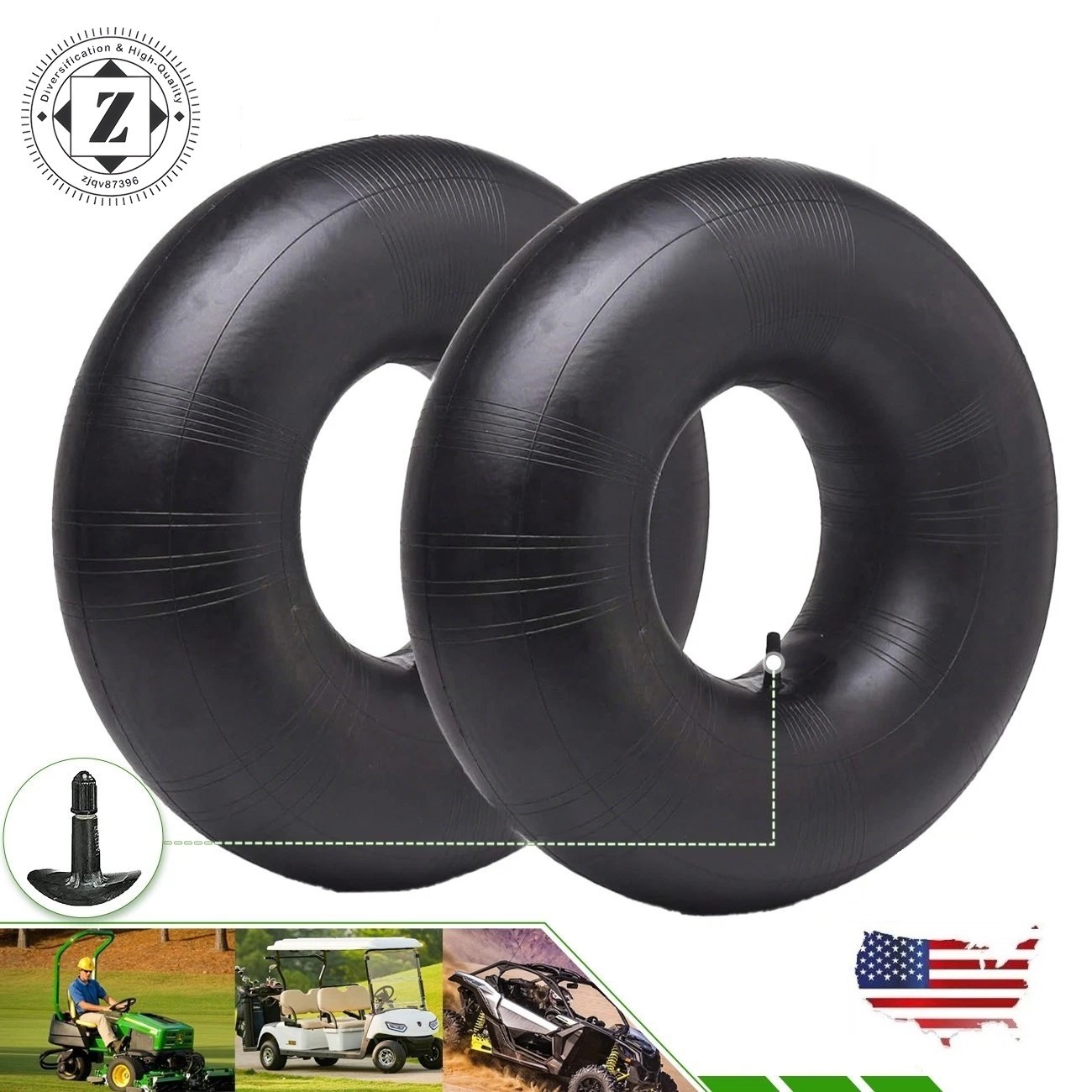 2 Inner Tubes 20X10.0-8 20x10.00-8 20x10-8 20x10x8 20/10-8 TR13 ATV Snow Blower