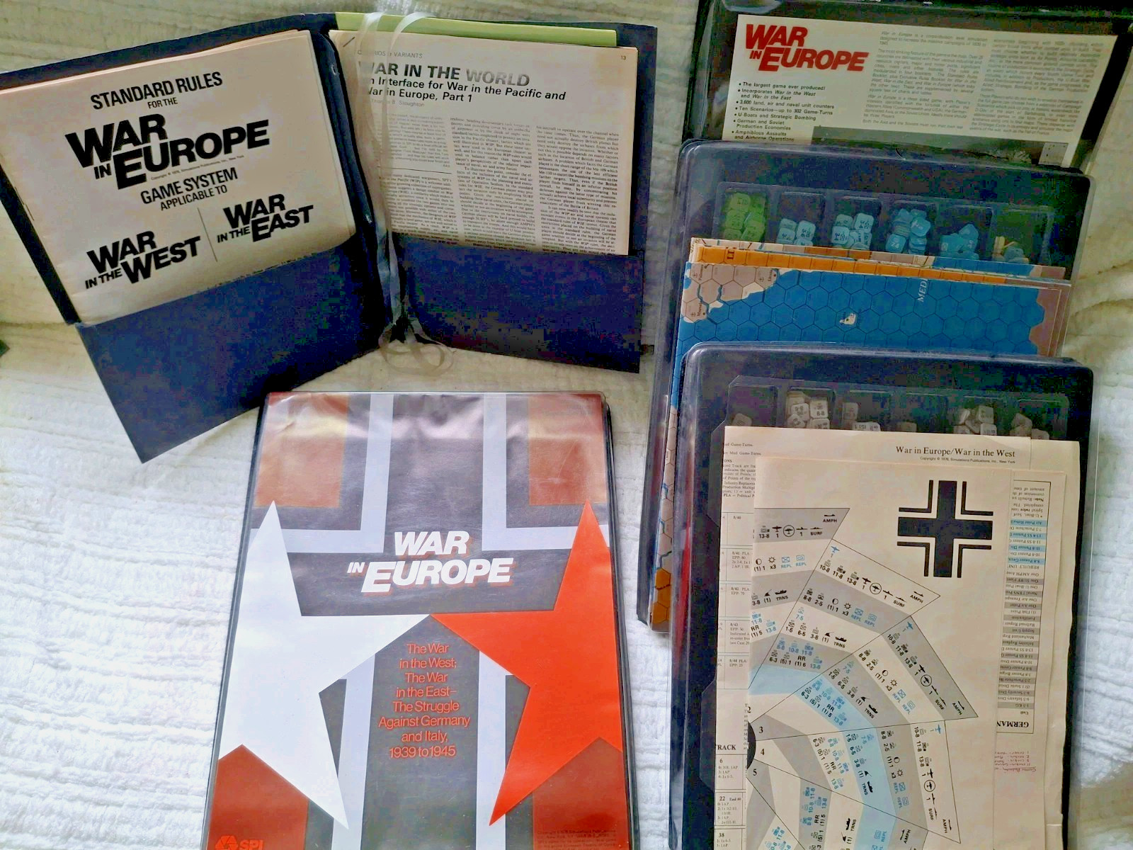 SPI WWII War in Europe Military Strategy Board Game 1st Edition WW11 Complete?