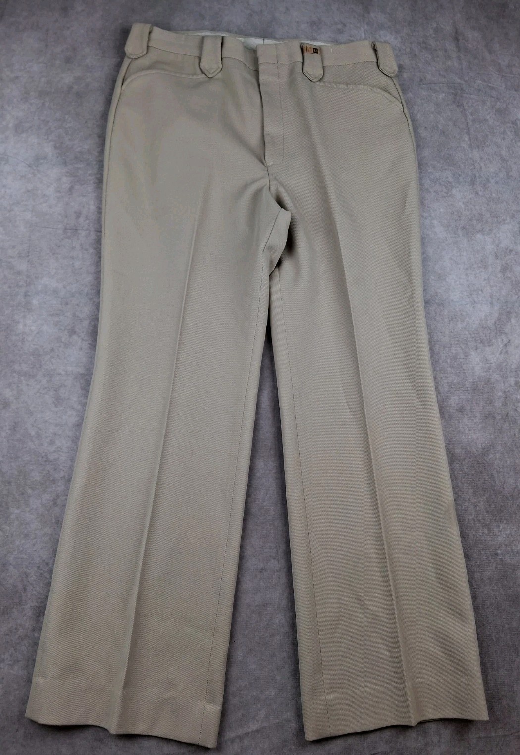 Vintage Western Flare Leg Pants Mens 36x32 Beige Stretch Boot Scovill True USA*