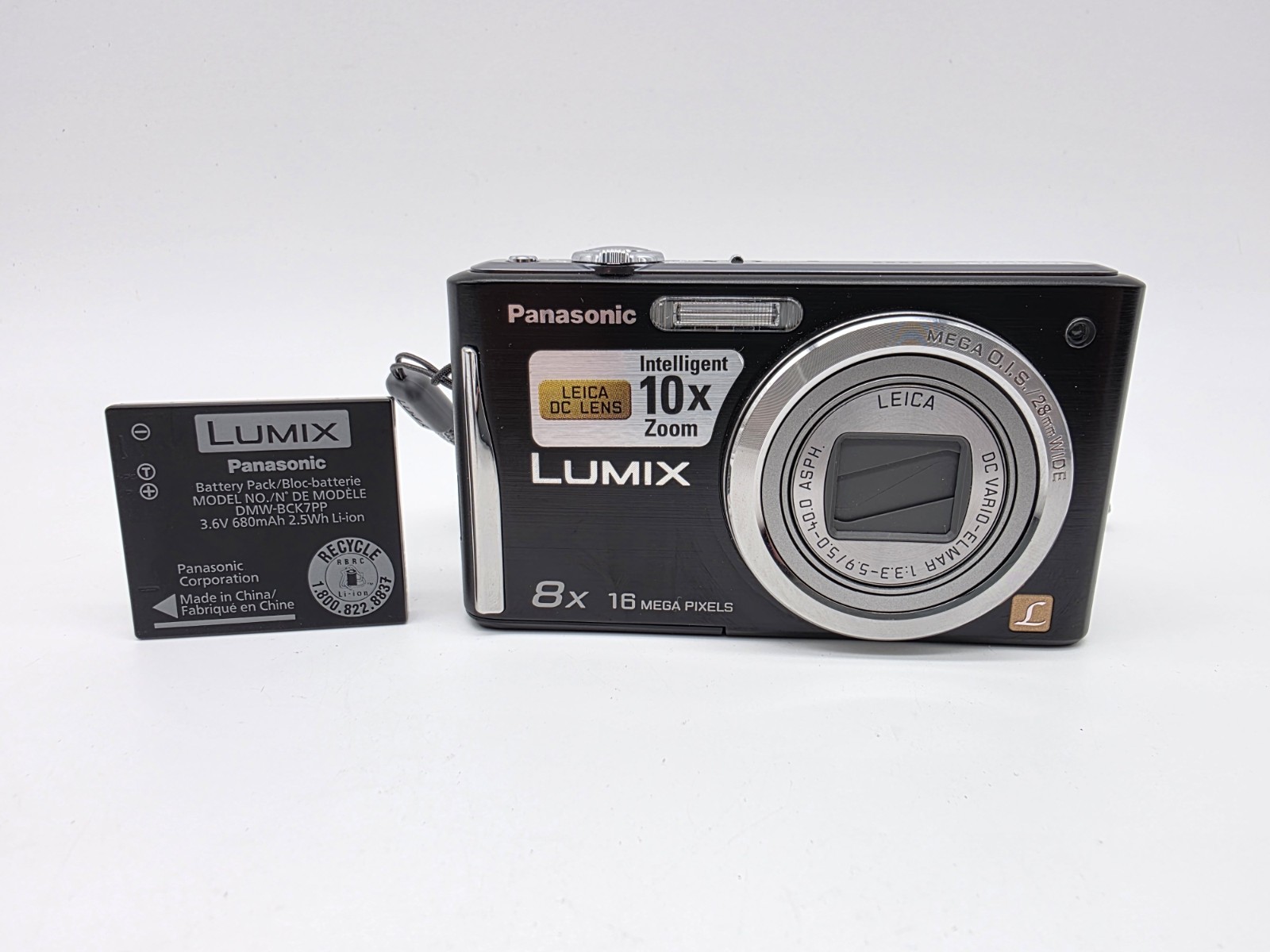 *MINT* Panasonic LUMIX DMC-FH25 16.1MP Digital Camera 8x Zoom w/ Battery - Black