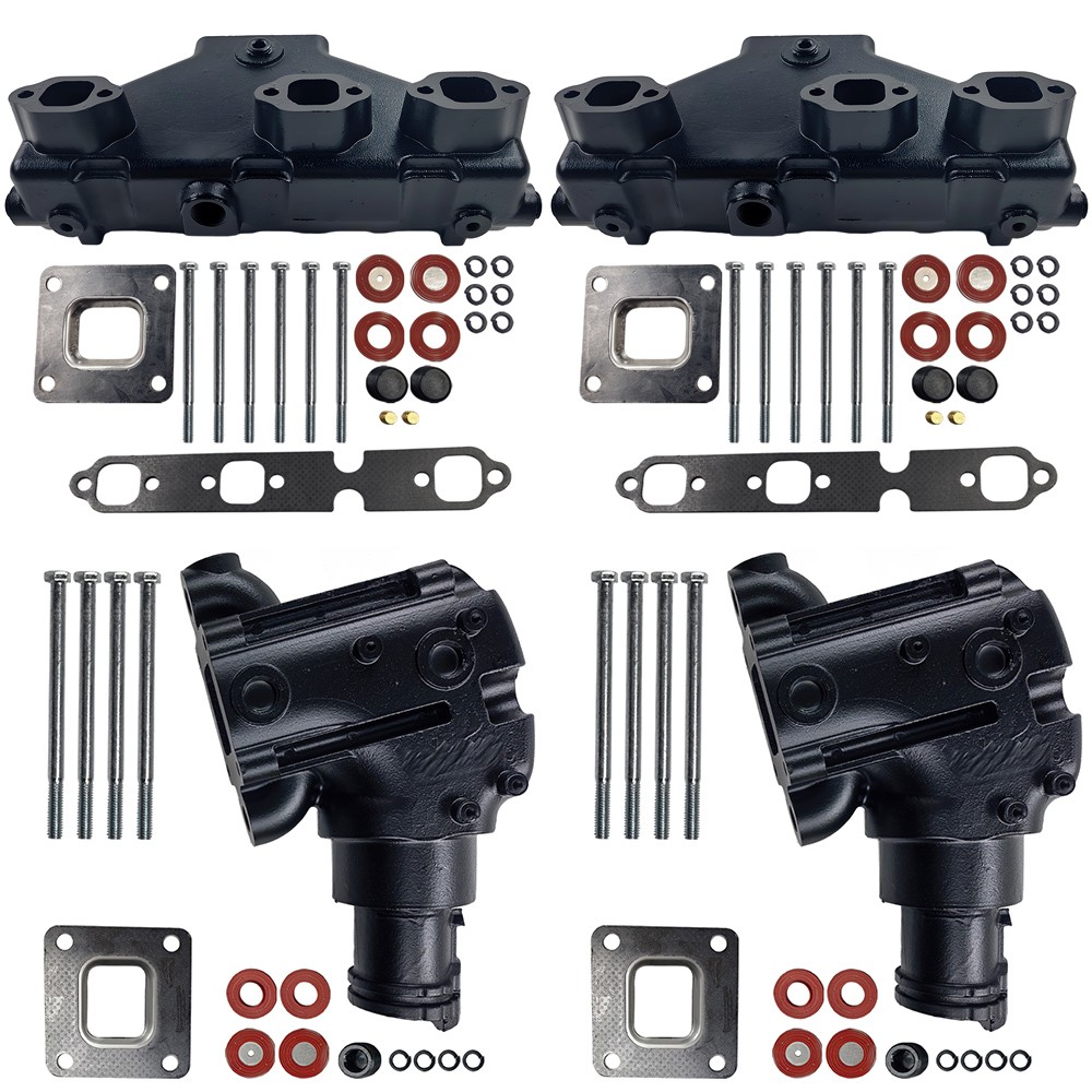 Exhaust Manifold Tall Riser For MerCruiser 4.3L V6 Dry Joint 864591T02 864612T02