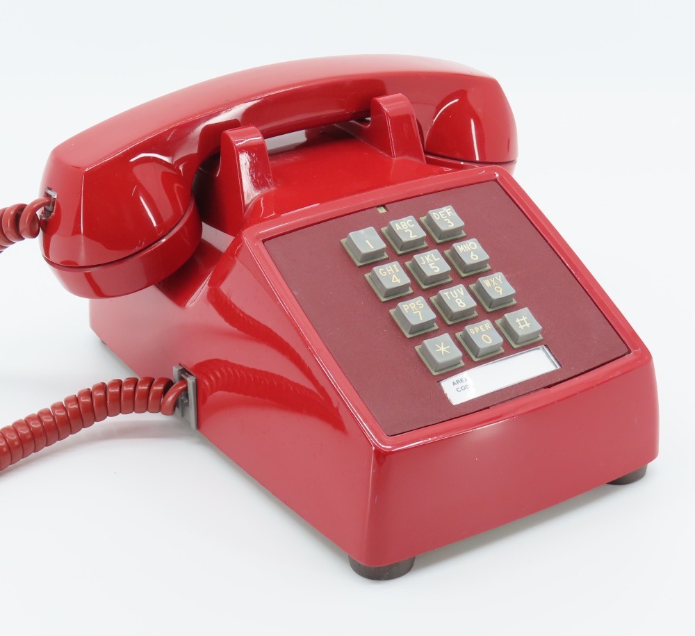 Red Western Electric 2500 TouchTone Desk Telephone - Full Restoration