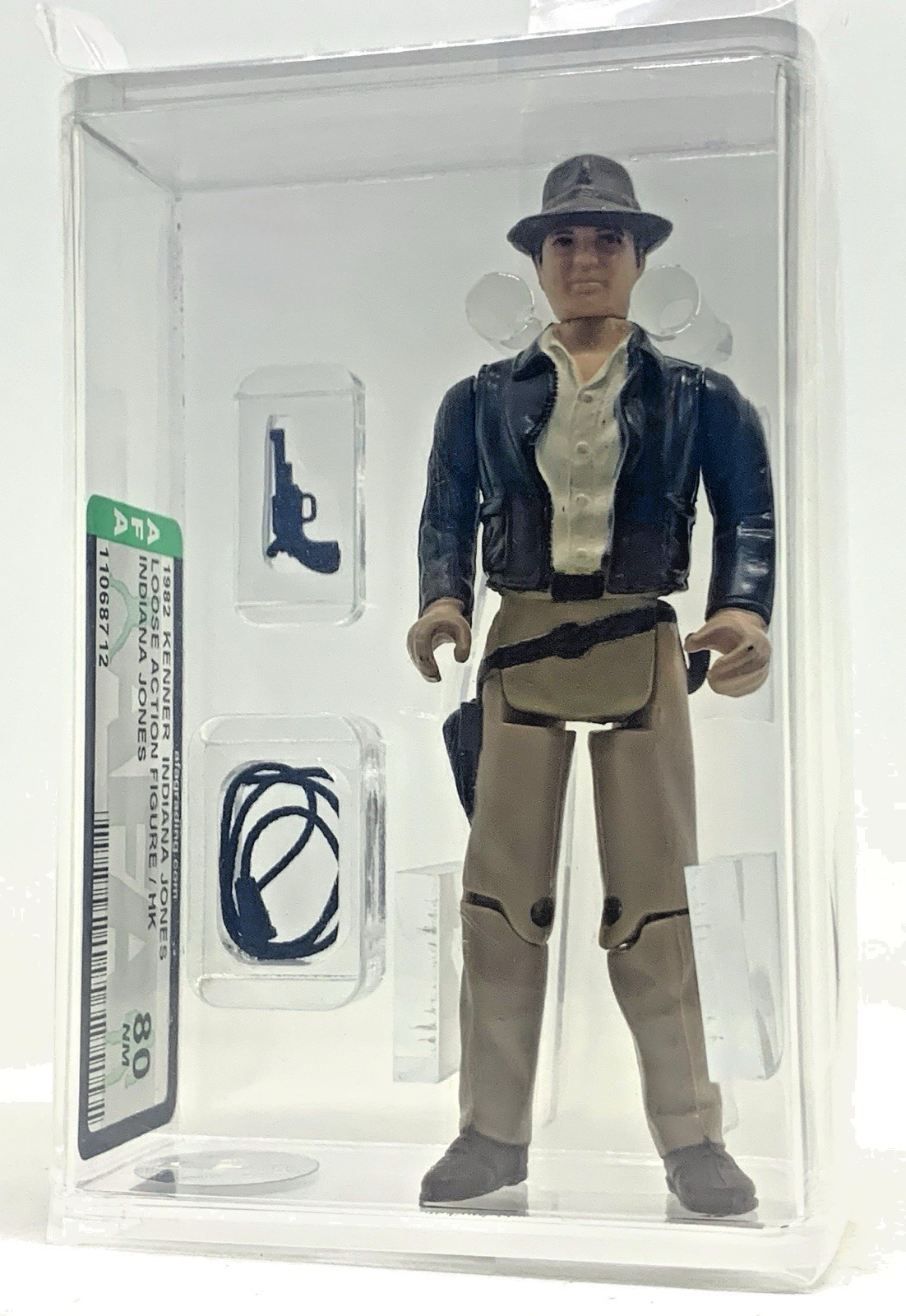 1982 Kenner Indiana Jones Indy AFA 80 NEW LASERED CASE vintage loose ROTLA