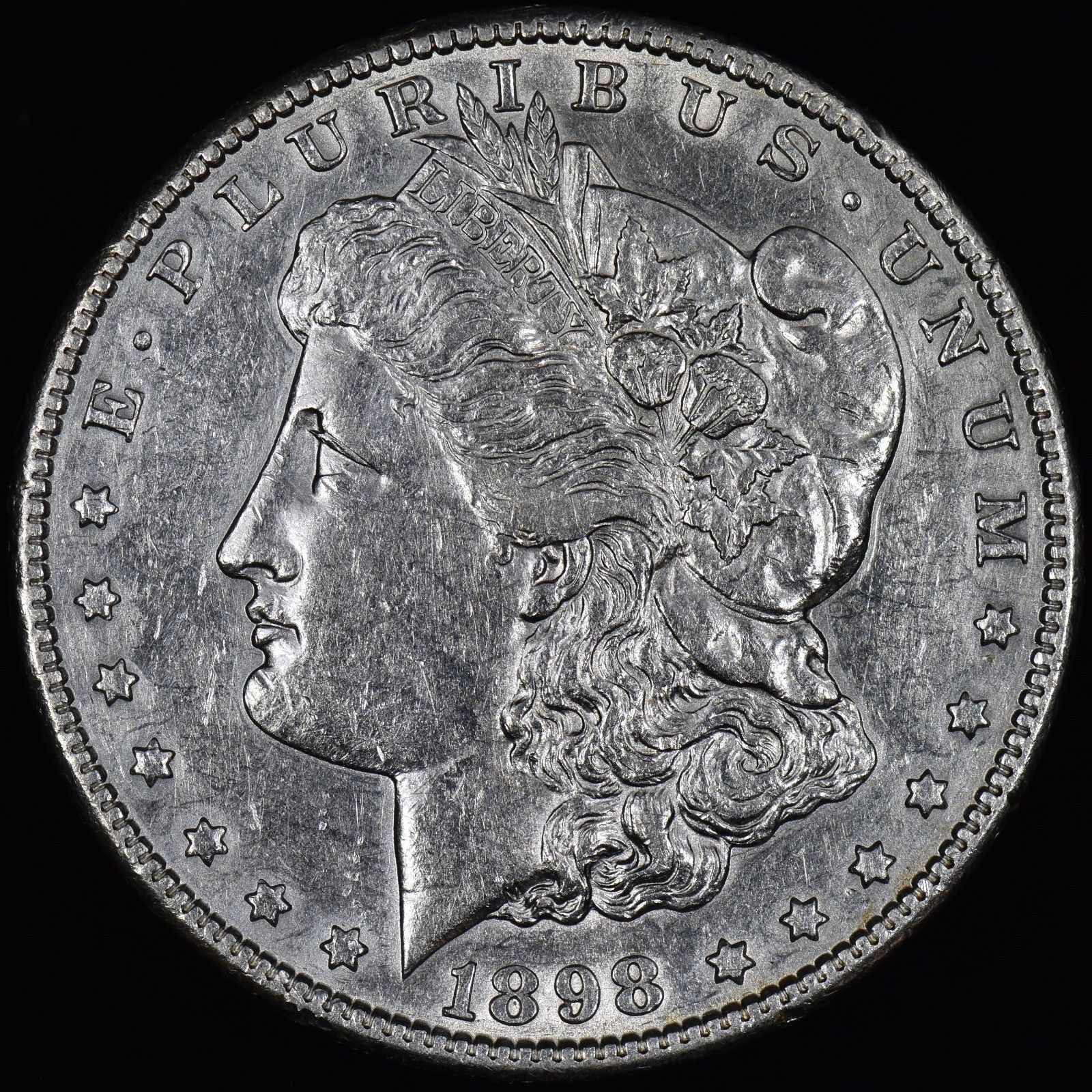 1898-S $1 MORGAN SILVER DOLLAR ✪ AU DETAILS ✪ COIN SCARCE DATE I54 ◢TRUSTED◣