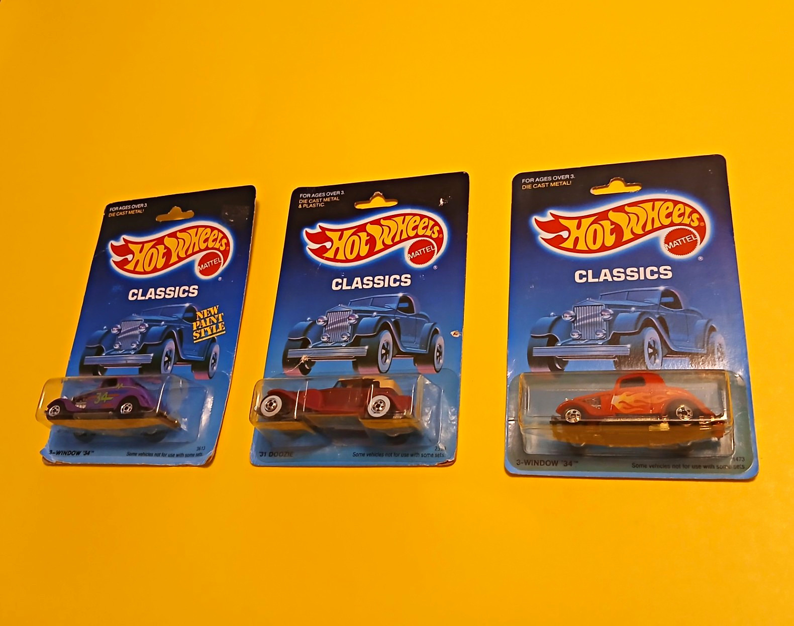 Vintage 1989 Hot Wheels Classics Lot of 3 – 3-Window ’34 & ’31 Doozie – Sealed Vintage 1989 Hot Wheels Classics Lot of 3 – 3-Window ’34 & ’31 Doozie – Sealed