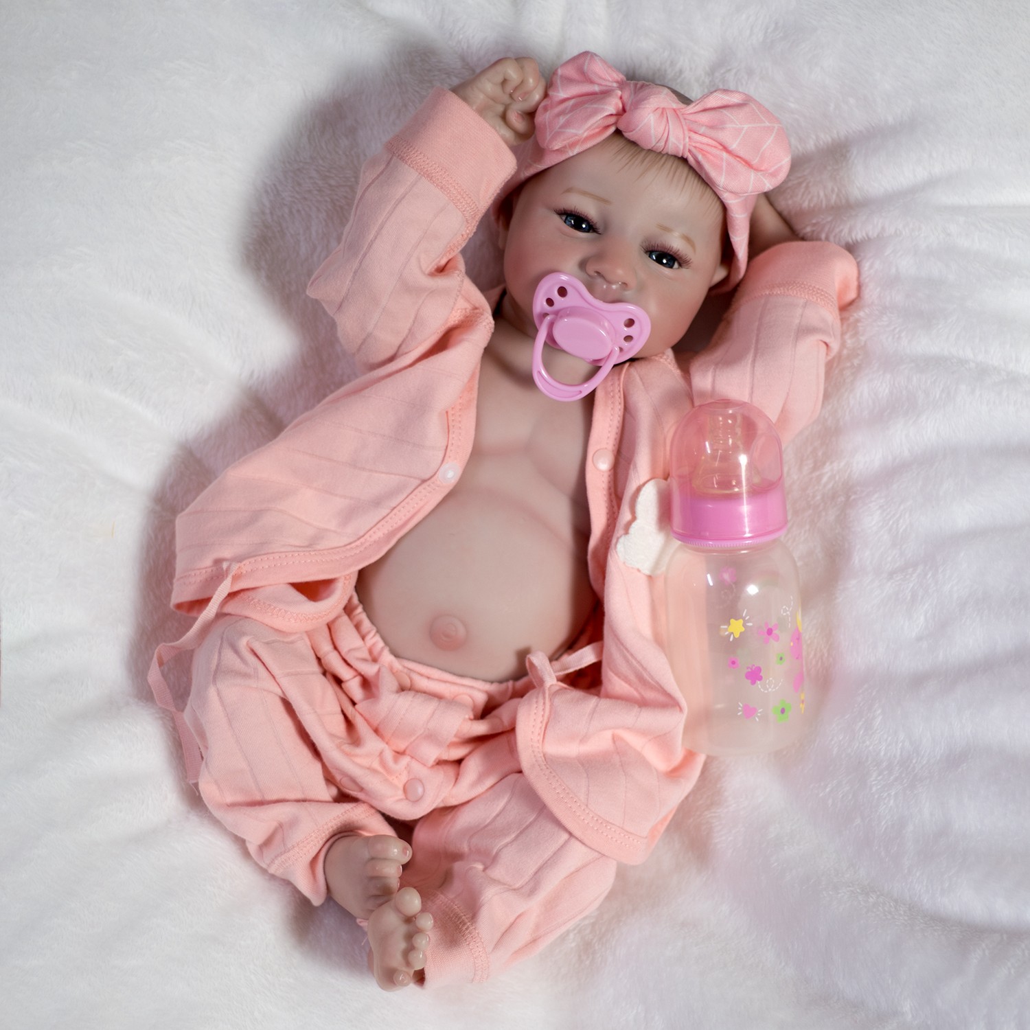 Realistic Reborn Newborn Baby Girl Doll Full Body Vinyl Silicone Babies Toy Gift