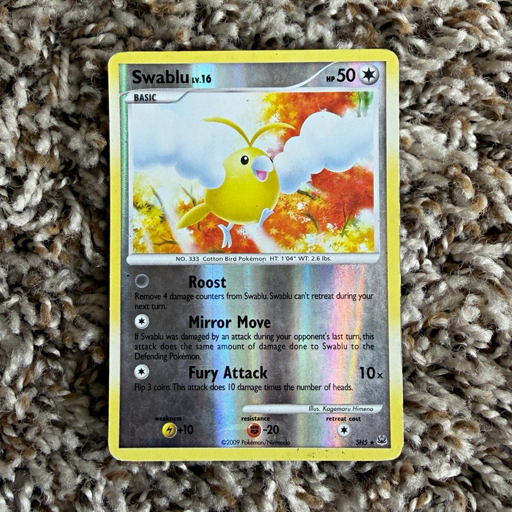 Swablu Platinum SH5 Pokémon Card 2009 Swablu Platinum SH5 Pokémon Card 2009