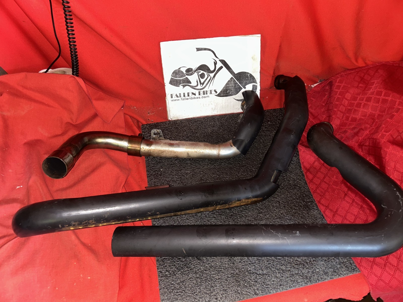 Harley Davidson True Duals Exhaust System With Black Heat Shields M8 Harley Davidson True Duals Exhaust System With Black Heat Shields M8
