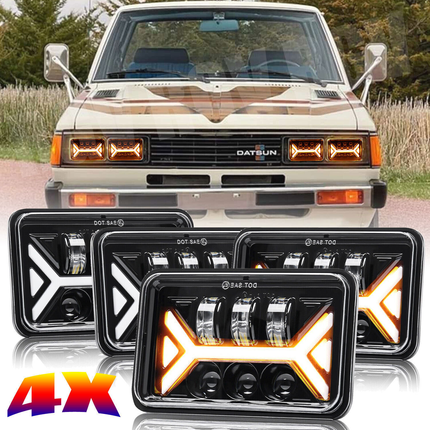 4PCS For Nissan 720 1983-1986 DOT 4x6
