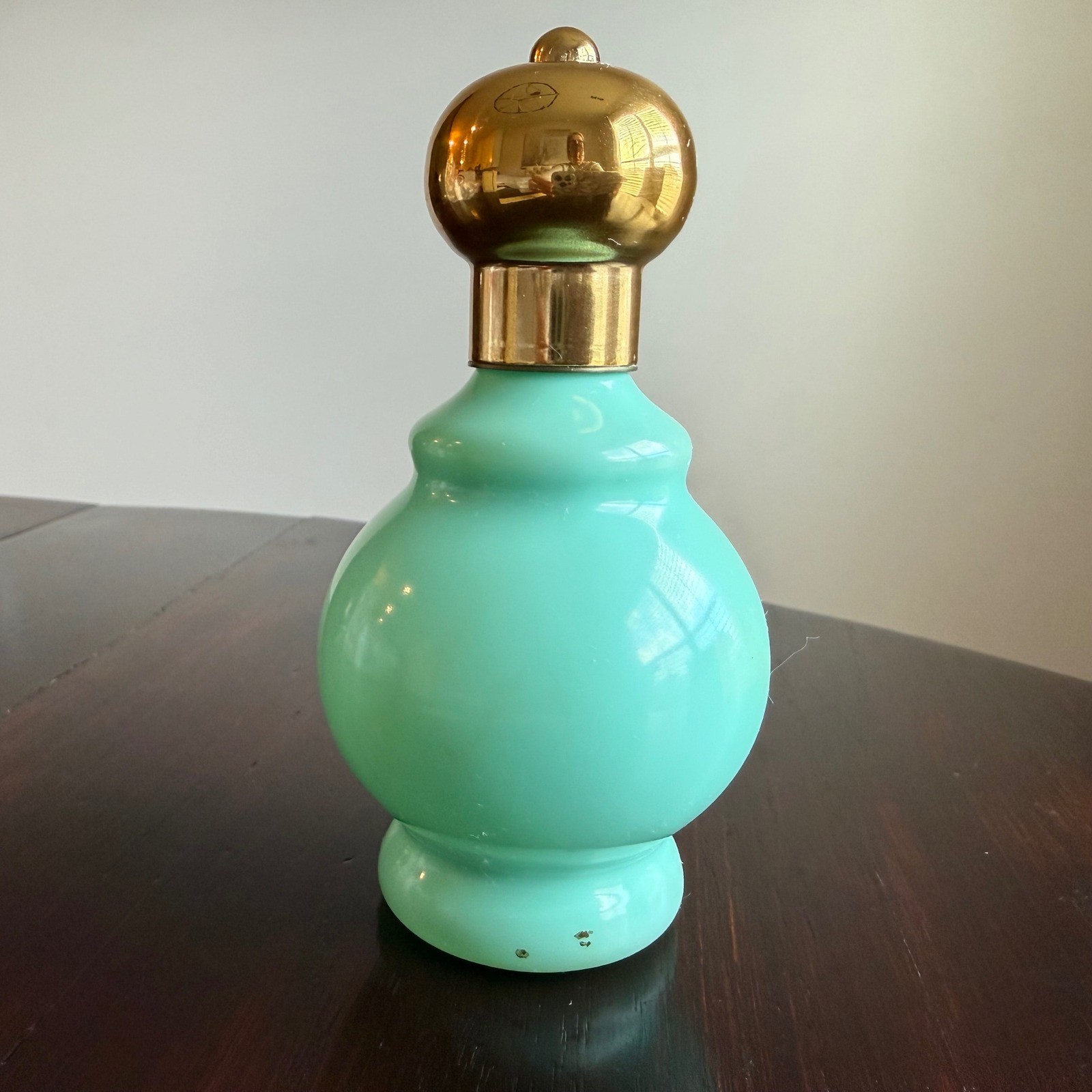Vintage Avon Bird of Paradise EMPTY Cologne Bottle Aqua Glass With Box 1970\'s