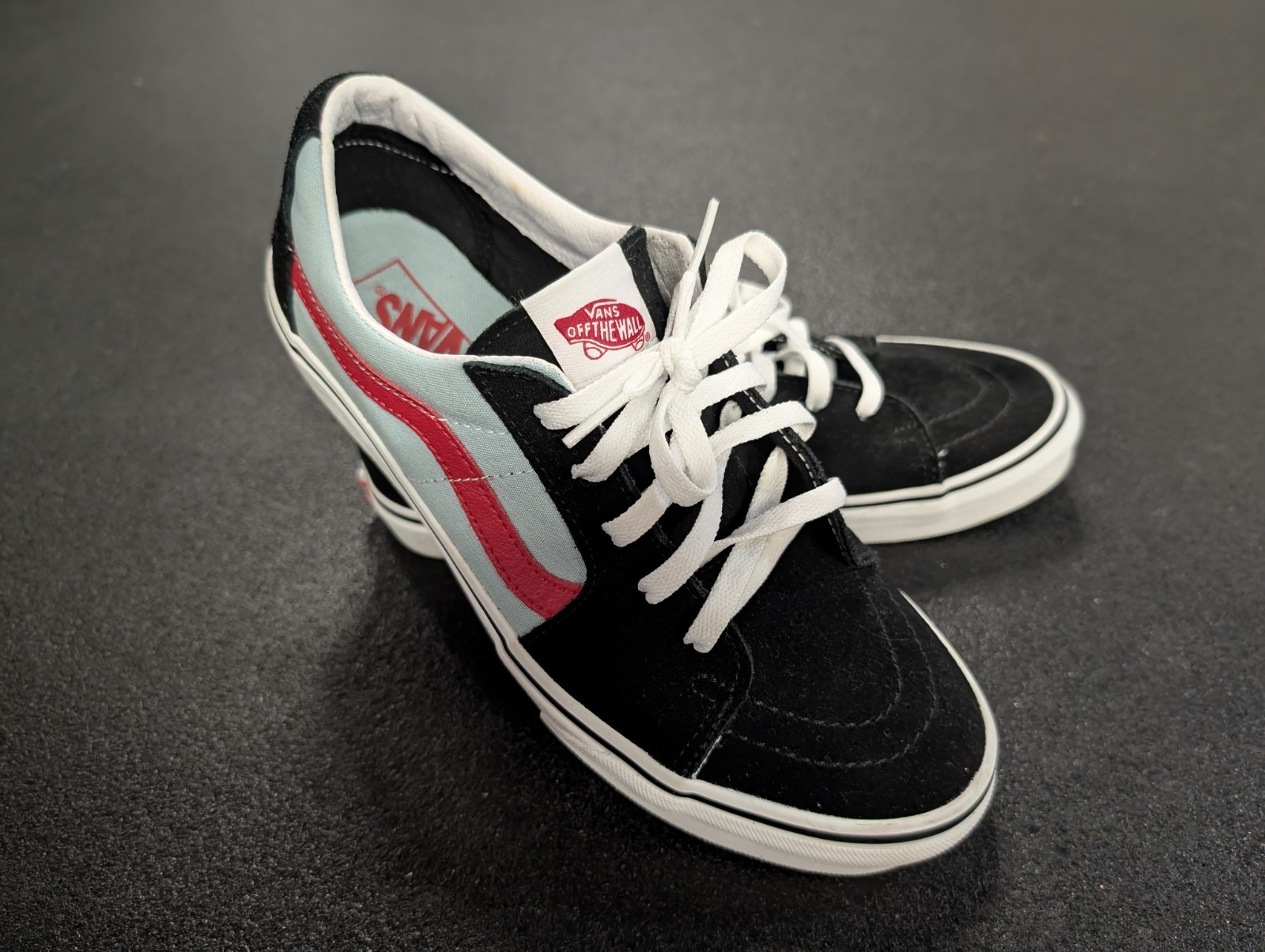 VANS Mens Size 10 Two Tone (Black / Winter Sky) SK8 Low Skateboard Shoes