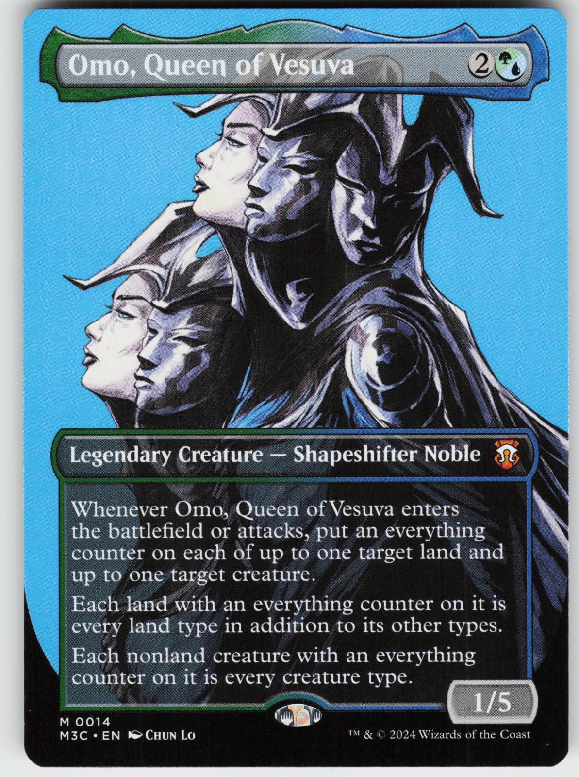 OMO, QUEEN OF VESUVA (BORDERLESS) 14 MYTHIC NEAR MINT OMO, QUEEN OF VESUVA (BORDERLESS) 14 MYTHIC NEAR MINT
