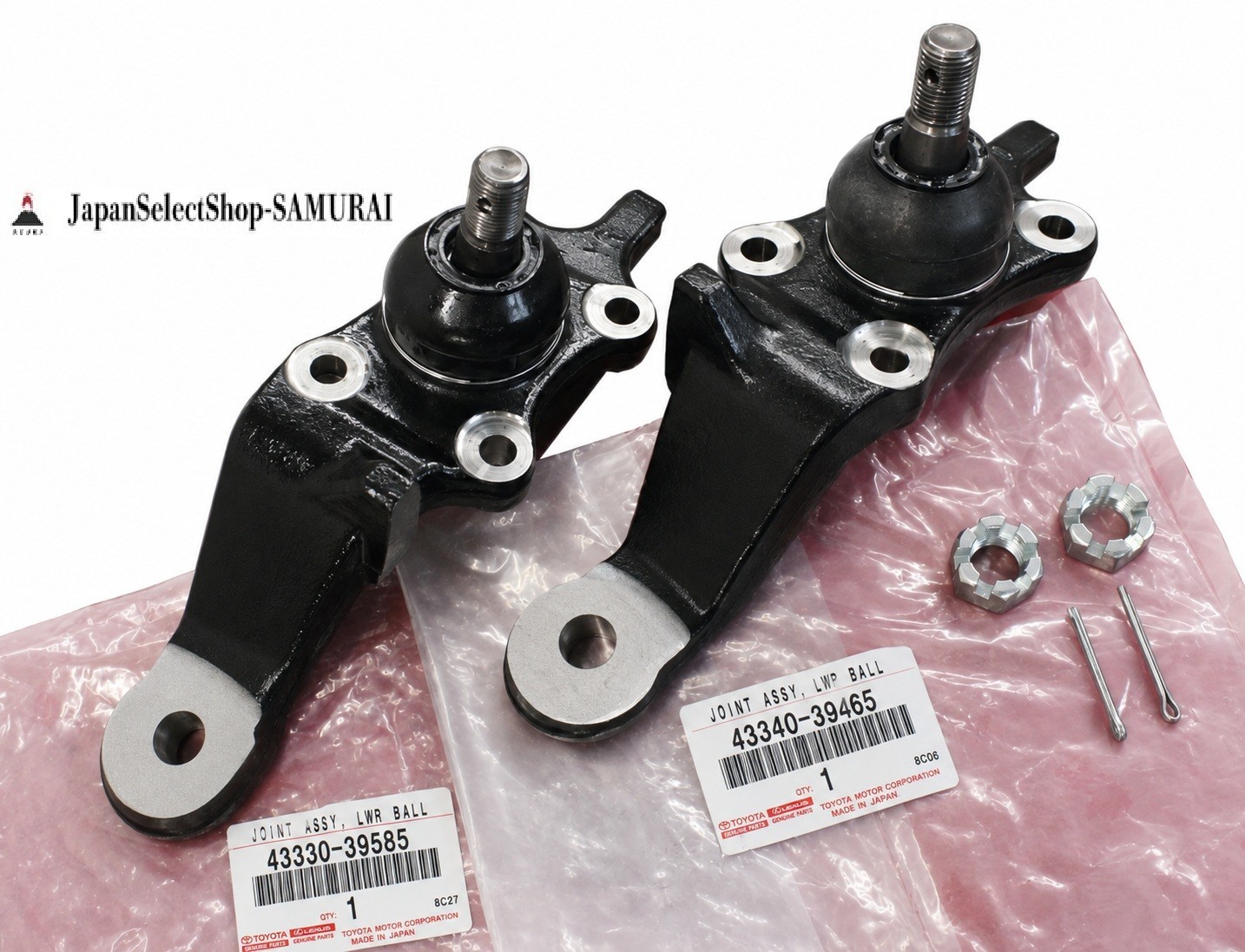 TOYOTA Genuine 4RUNNER Front LH RH Lower Ball Joint Set 43330-39585 43340-39465