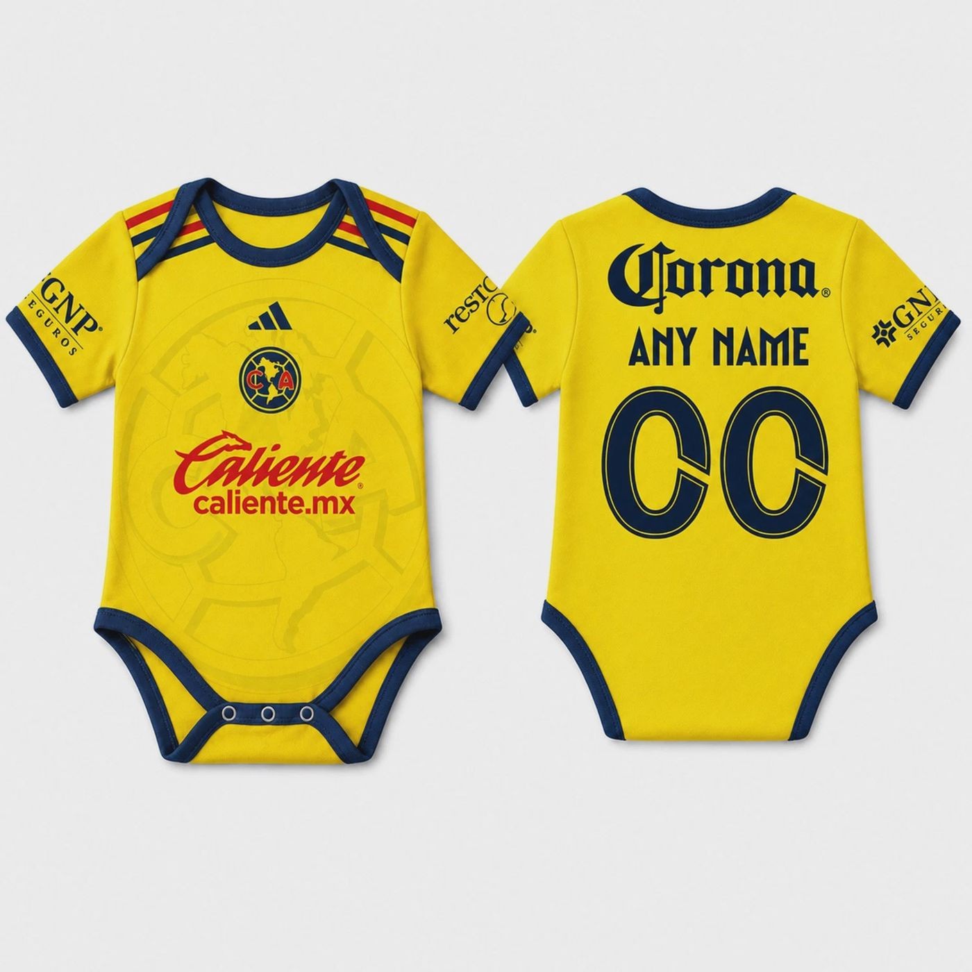 Personalized LIGA MX Club America New Baby Jsy Bodysuit 2026-27 Home Baby Gift