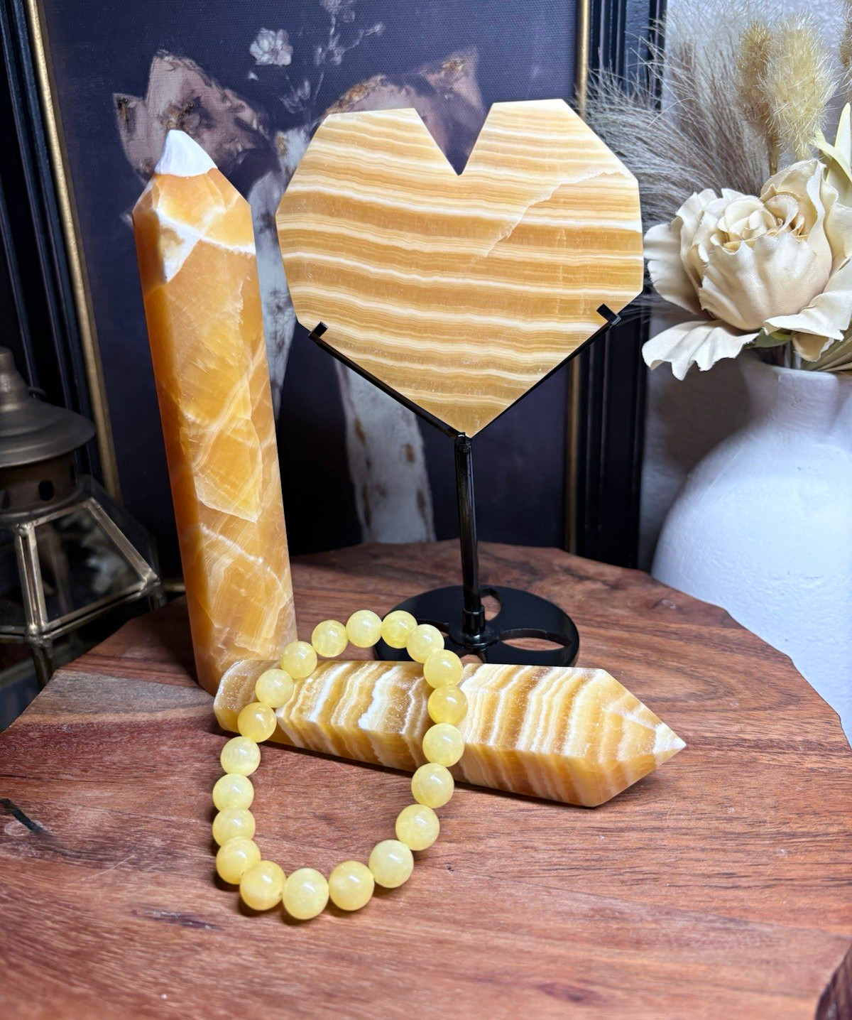 Yellow Calcite Crystal Bundle Yellow Calcite Crystal Bundle