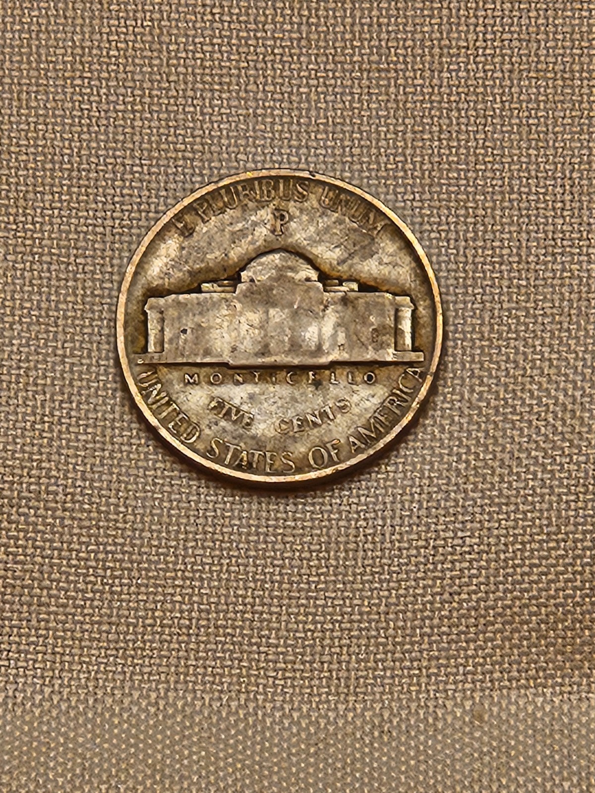Jefferson Wartime Silver Nickel Circulated 5c Coin Collectible