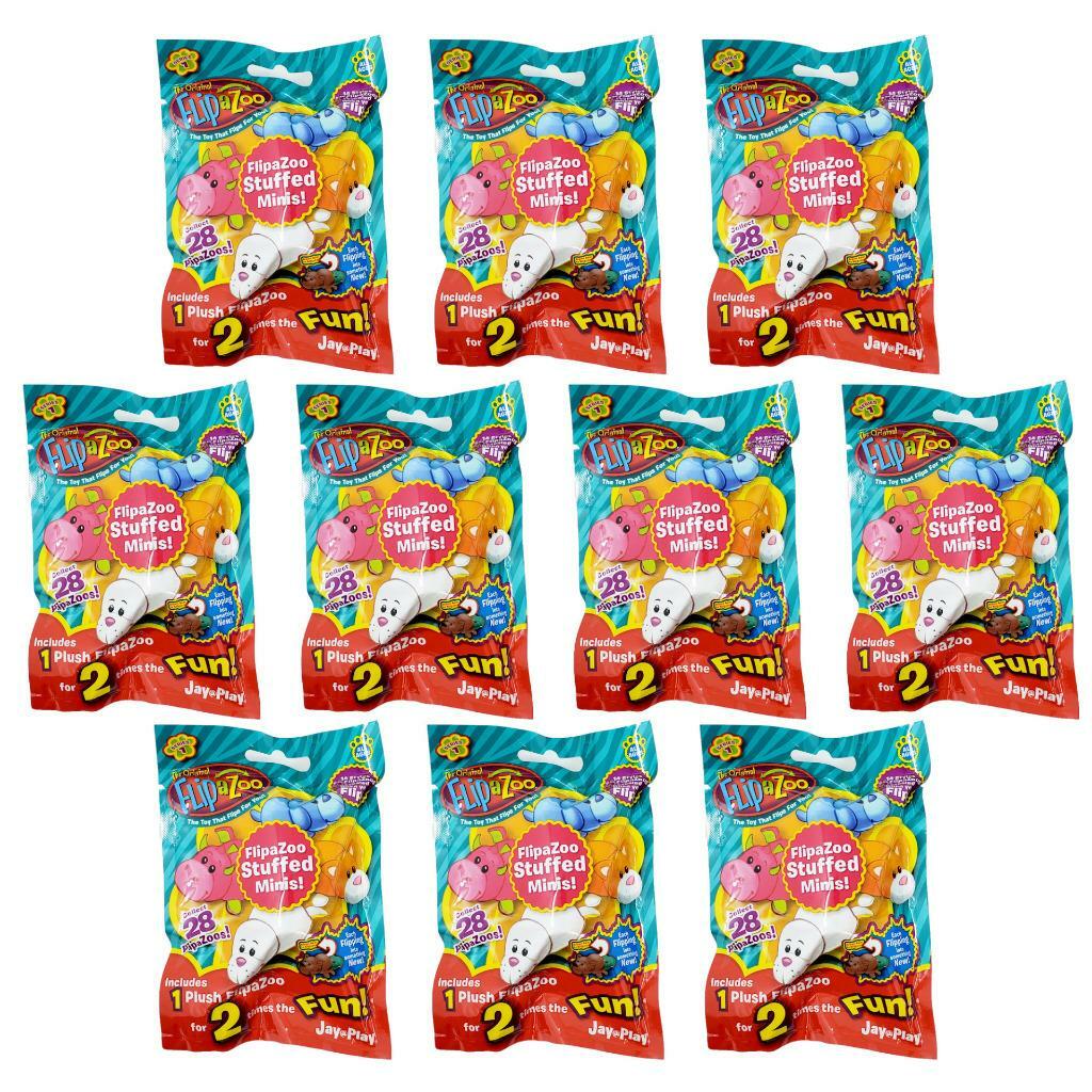 Original FlipaZoo Series 1 Plush Minis Lot of 10 : Sealed Blind Packs