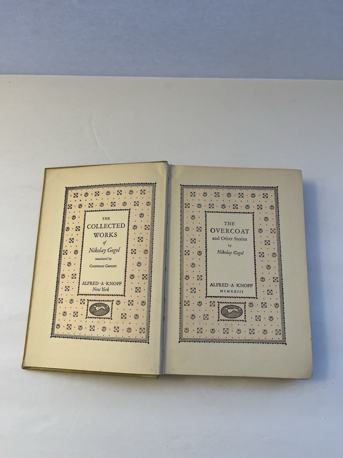 Nikolay Gogol The Overcoat & Other Stories 1923 Alfred A. Knopf Cloth HC
