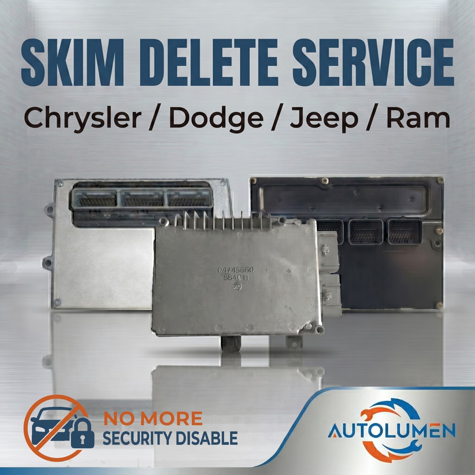 1996-2010 Chrysler Dodge Jeep SKIM Delete PCM ECU Immobilizer Removal Service