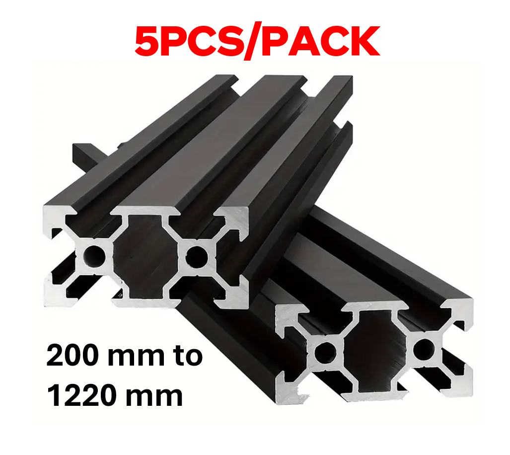 5PCS 2040 Aluminum Extrusion Profile V Slot Linear Rail EU Standard 200-1220mm