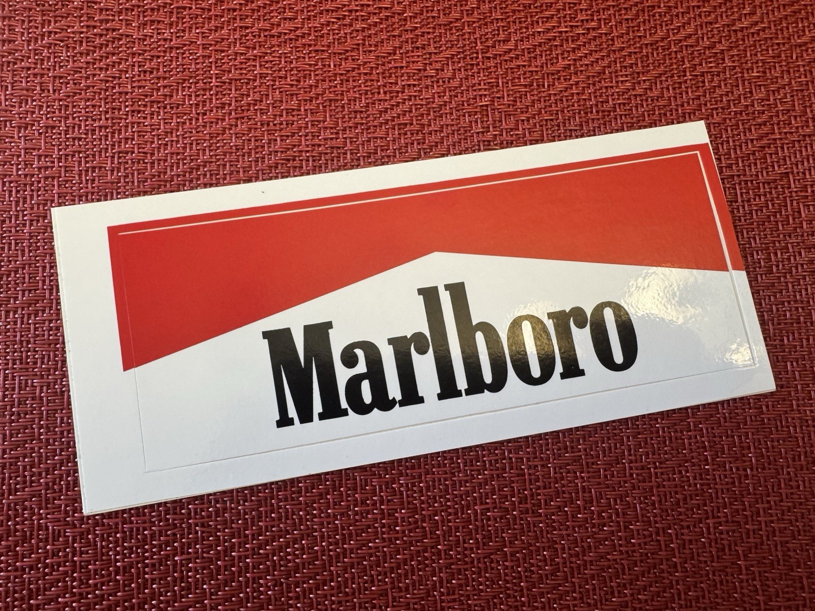 Marlboro Vendor Retail Display Glossy Vinyl Sticker Tobacco Promo Advertising