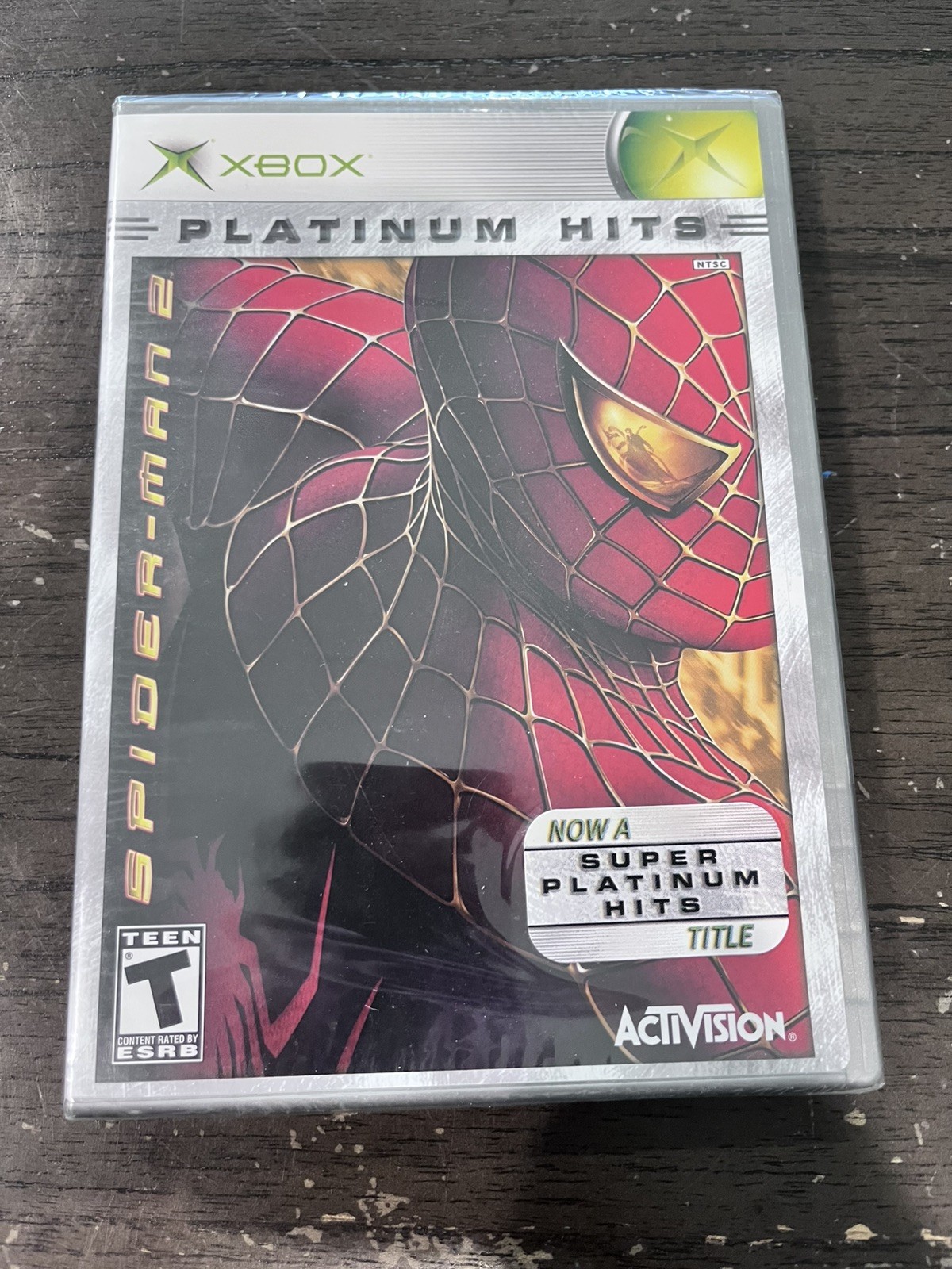 Rare OG Xbox variant: Spider-Man 2 with NOW A SUPER PLATINUM HITS TITLE sticker