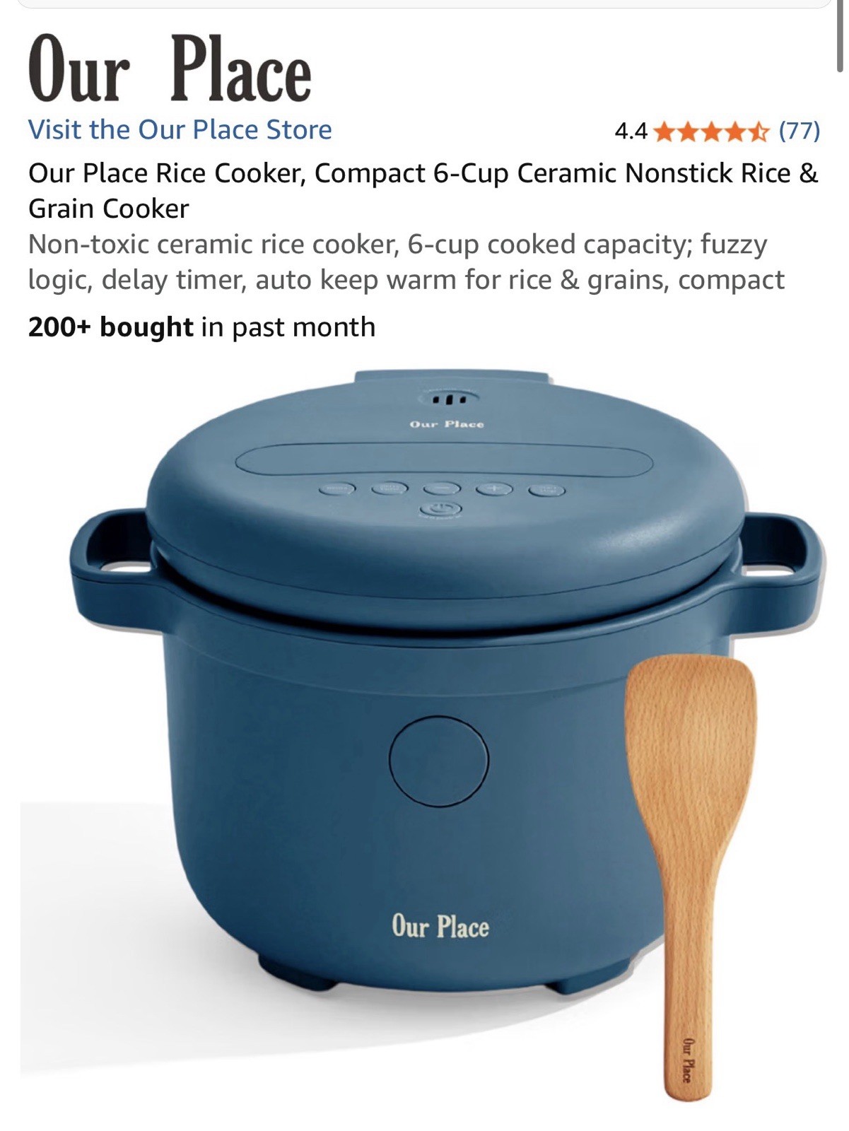 Our Place Rice Cooker, Compact 6-Cup Ceramic Nonstick Rice & Grain Cooker NEW Our Place Rice Cooker, Compact 6-Cup Ceramic Nonstick Rice & Grain Cooker NEW