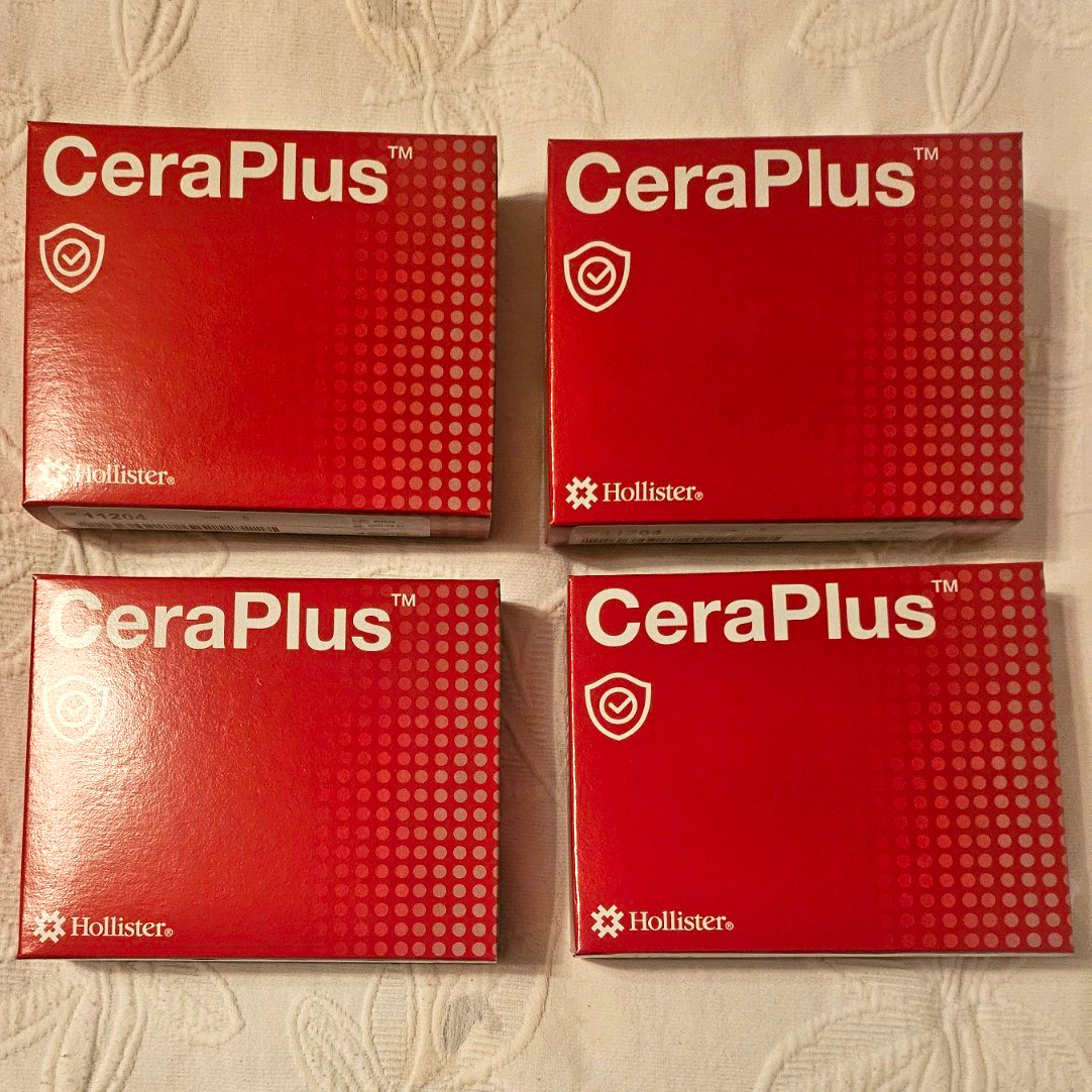 Hollister CeraPlus 11204 Ostomy Skin Barrier Cut-To-Fit Flat 5 Units (4 boxes)