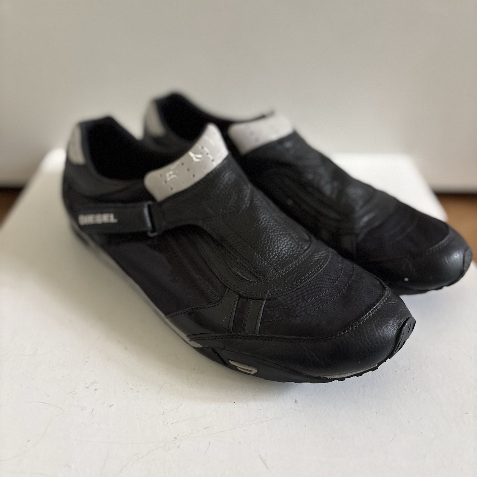 Diesel Chilly Men’s Black Leather  Lace-Up Sneaker Athletic Casual Size 12 Eu 45
