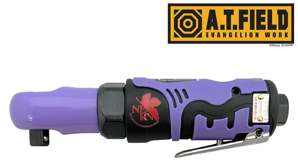 A.T.FIELD Evangelion Ratchet Wrench Unit 01 0.3in Square JAPAN NEW