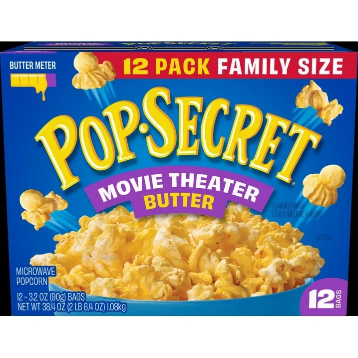 Pop Secret Microwave Popcorn, Movie Theater Butter, Flavor, 3 oz Sharing Bags, 1 Pop Secret Microwave Popcorn, Movie Theater Butter, Flavor, 3 oz Sharing Bags, 1