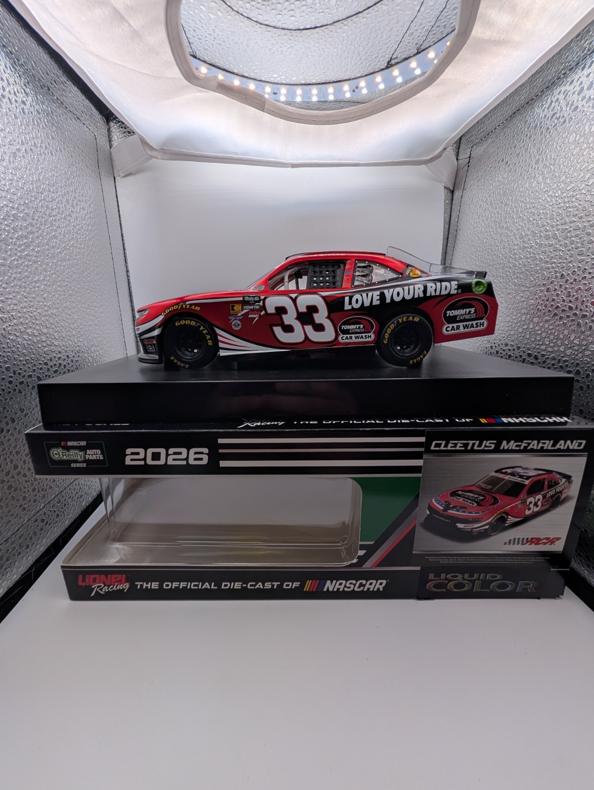 Cleetus McFarland 2026 Tommys Car Wash Liquid Color 1/24 Nascar Diecast 120 Made Cleetus McFarland 2026 Tommys Car Wash Liquid Color 1/24 Nascar Diecast 120 Made