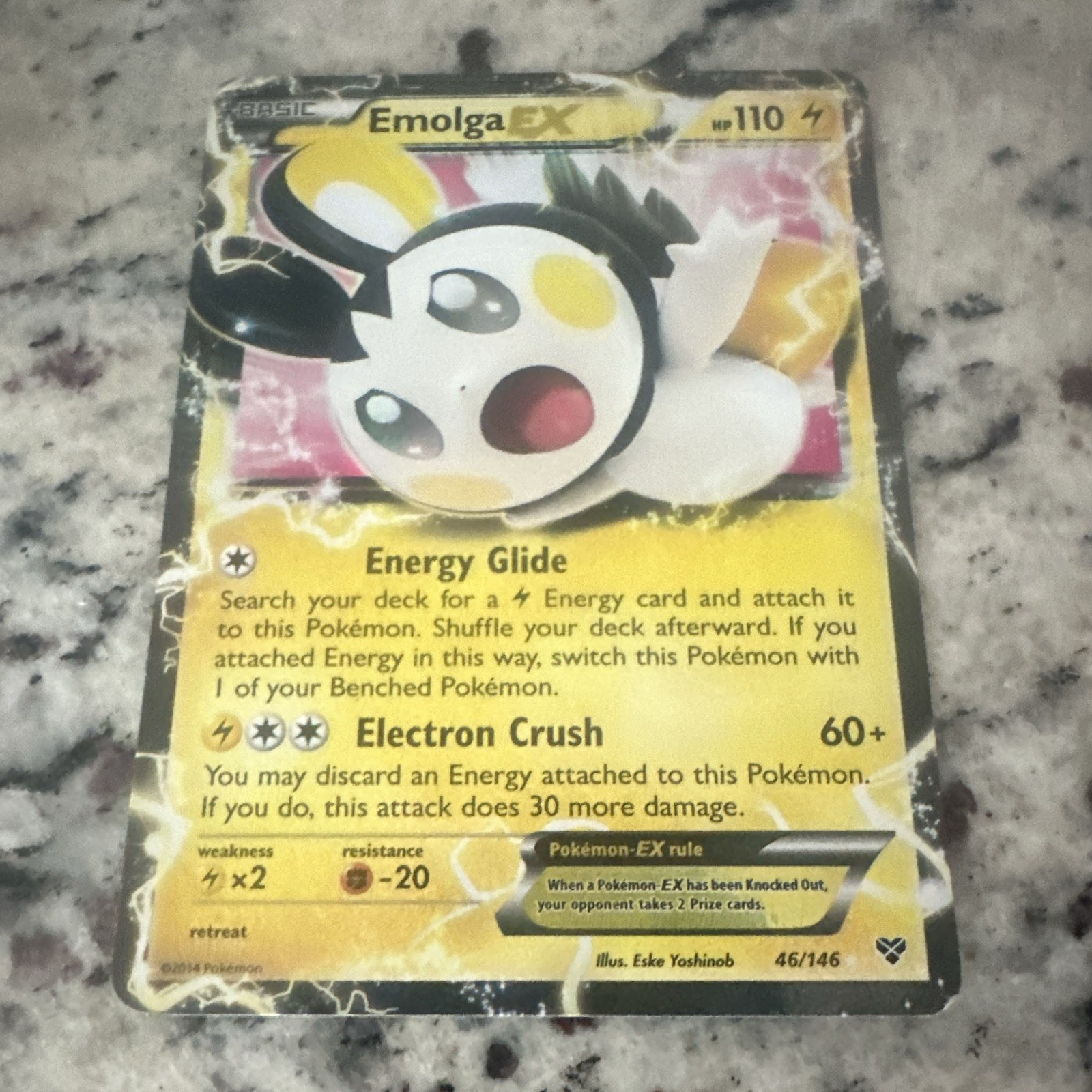 The Pokémon Company Emolga EX 46/146 XY Holo UR Eng 2013 110 HP The Pokémon Company Emolga EX 46/146 XY Holo UR Eng 2013 110 HP