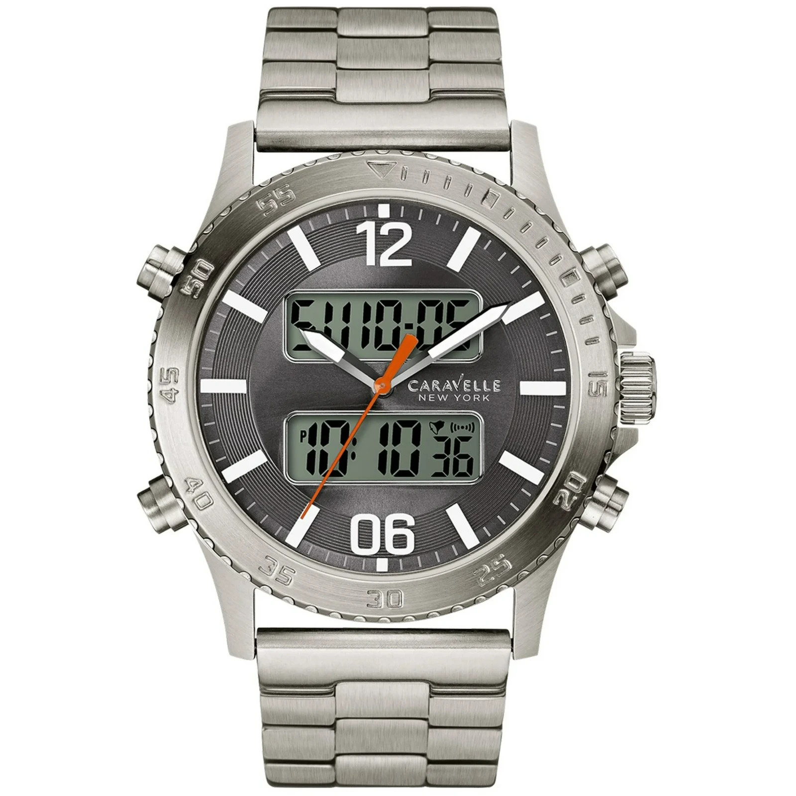 Caravelle New York by Bulova Men\'s Stainless and Bracelet Grey Silver 43B141 Caravelle New York by Bulova Men\'s Stainless and Bracelet Grey Silver 43B141