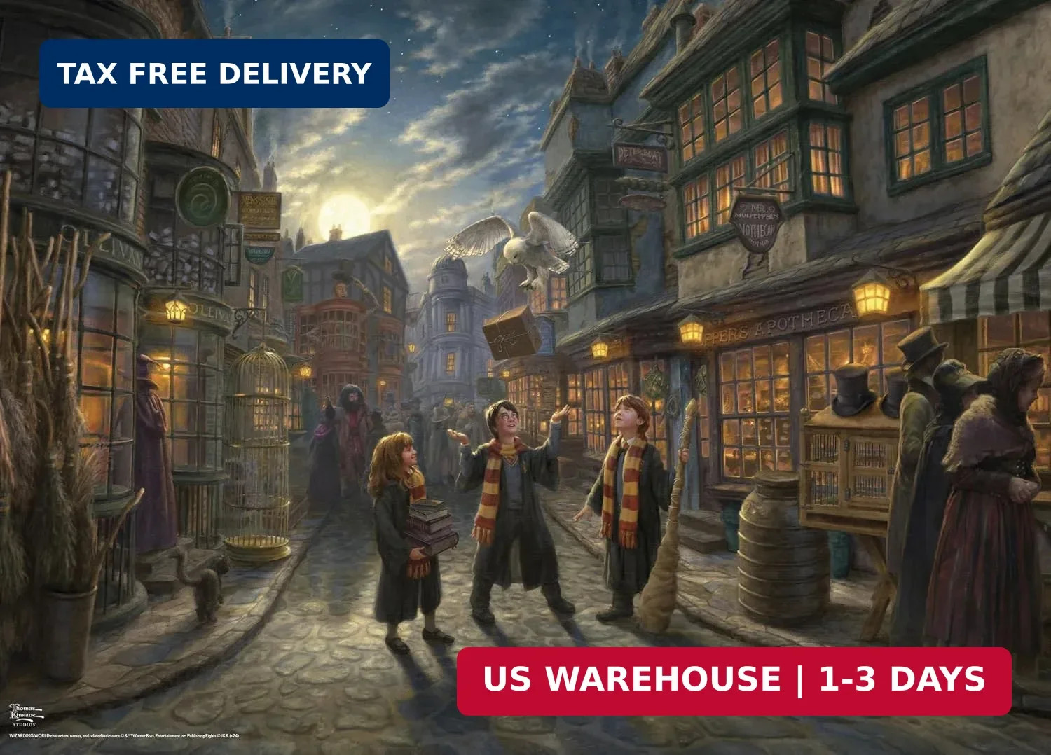 Ceaco - Thomas Kinkade Harry Potter Diagon Alley - 1000 Piece Puzzle