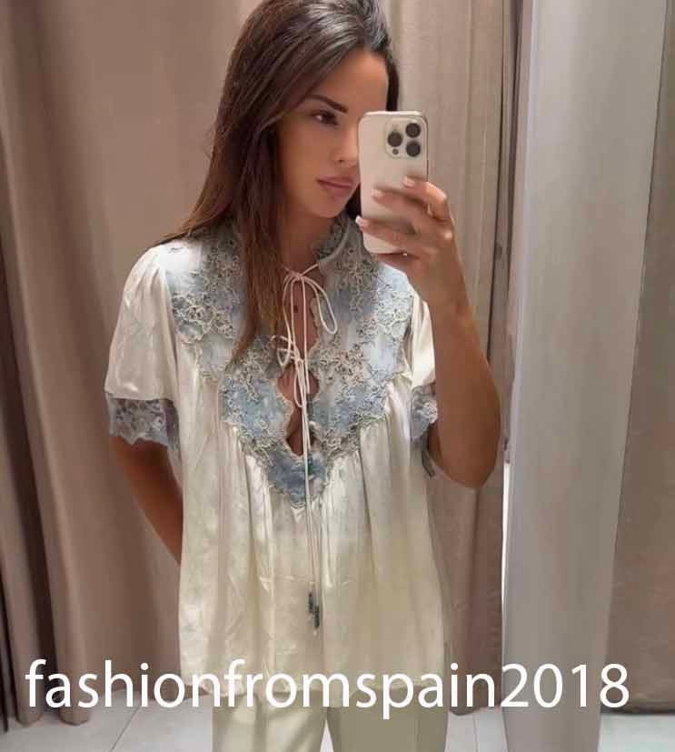ZARA NEW WOMAN ZW COLLECTION LACE SHIRT XS-XL 5107/240/712