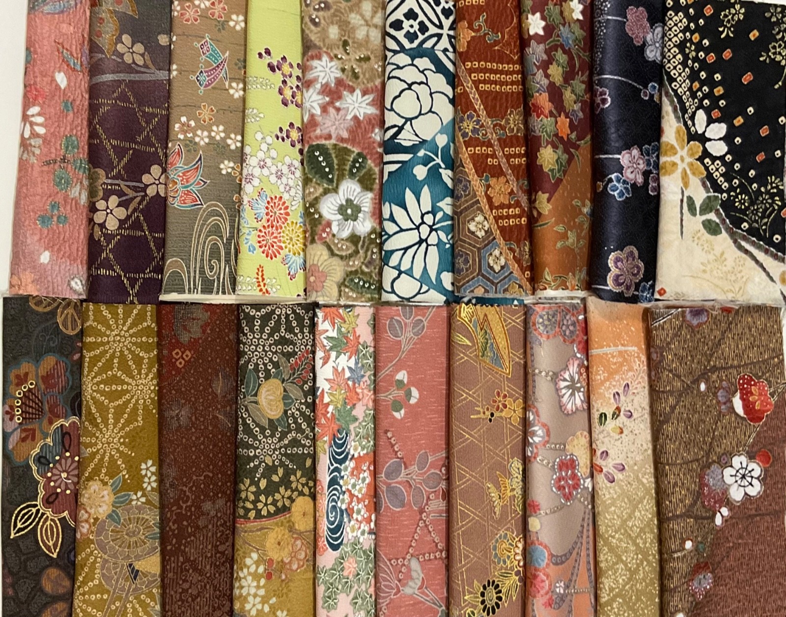 Vintage Japanese Kimono Fabric Remnants Scrap 20pcs Craft Remake DIY