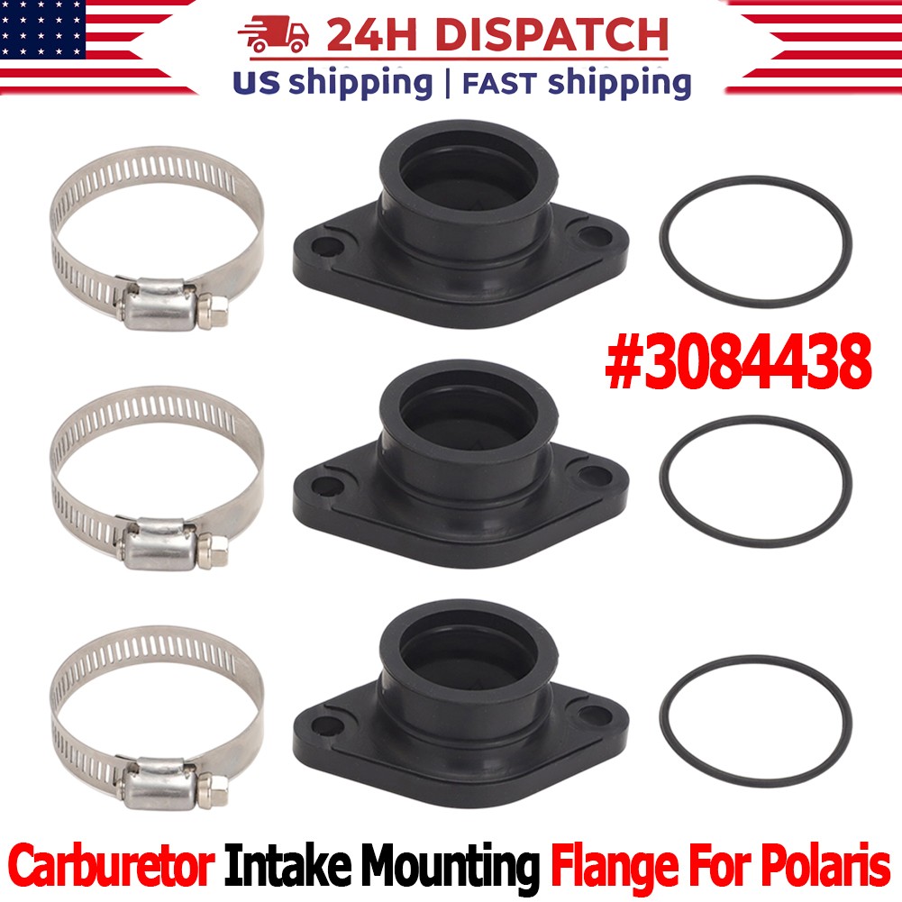 3 Set Carburetor Intake Flange For 92-99 Polaris XLT 600 SP LTD Touring 3084438