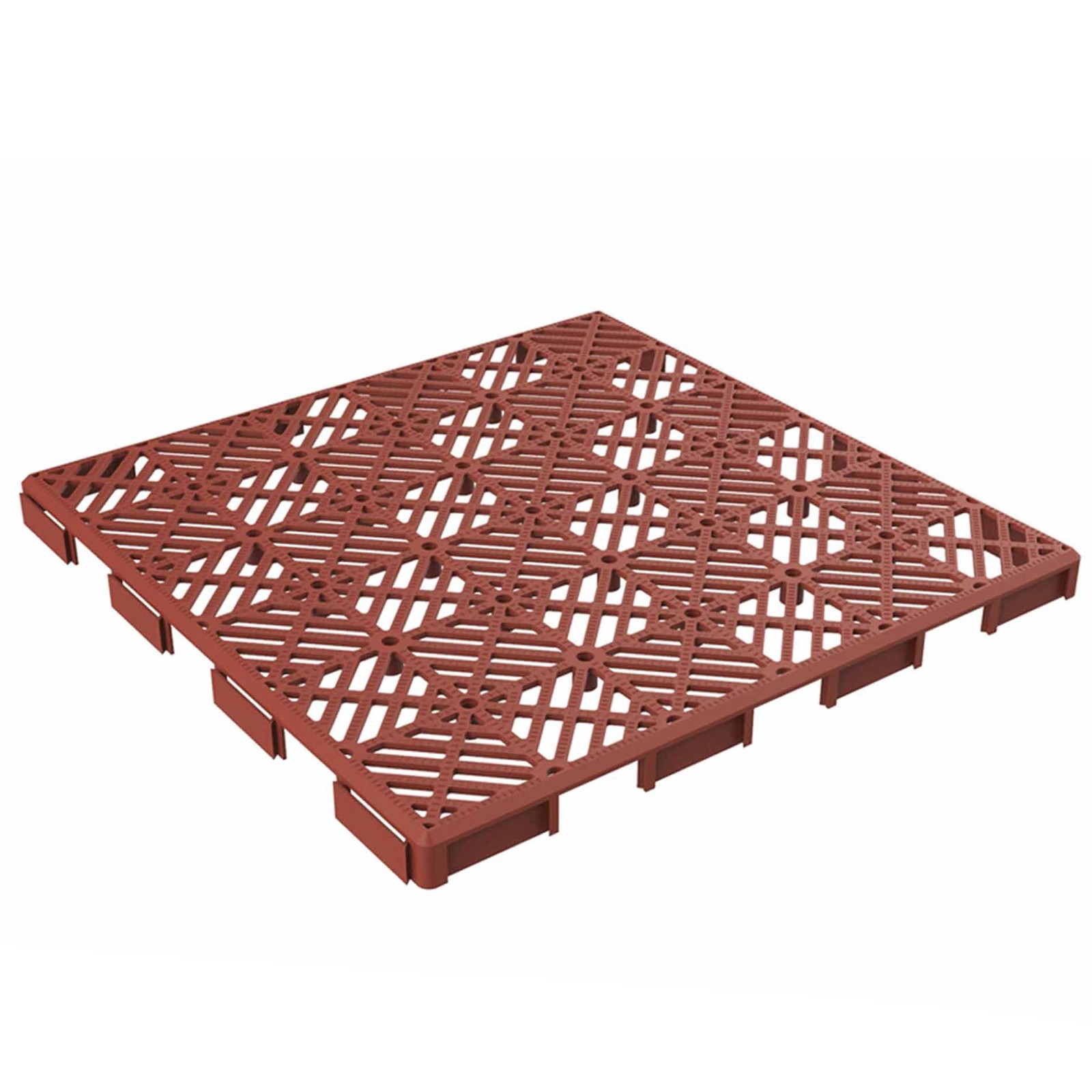 Pure Garden 12-Pack Interlocking Patio Deck Tiles - Terracotta Pure Garden 12-Pack Interlocking Patio Deck Tiles - Terracotta