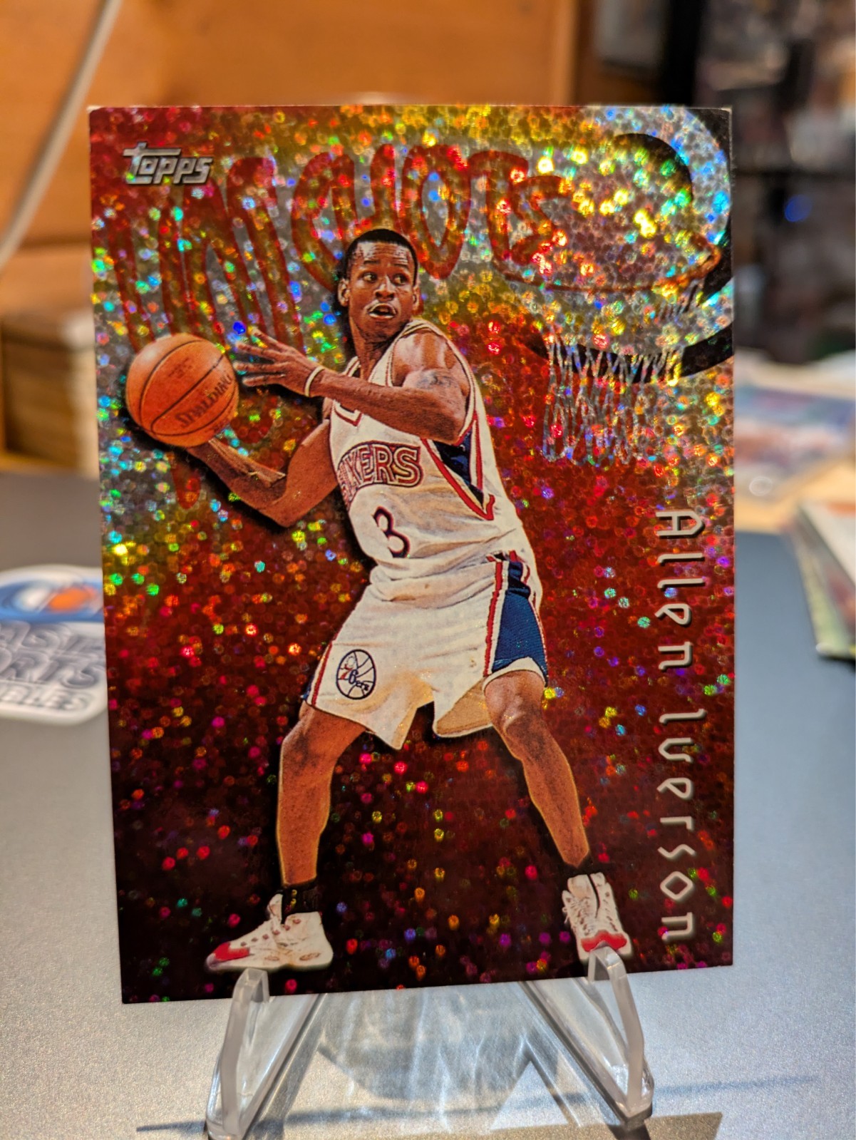 1997-98 Topps Season's Best Hot Shots #26 Allen Iverson 76ers HOF BGR 1997-98 Topps Season's Best Hot Shots #26 Allen Iverson 76ers HOF BGR