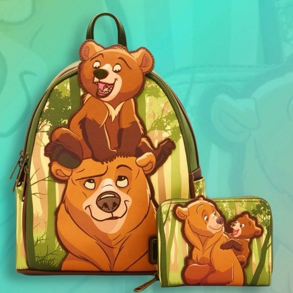 Loungefly Disney Brother Bear Koda & Kenai Mini Backpack & Wallet - Exclusive