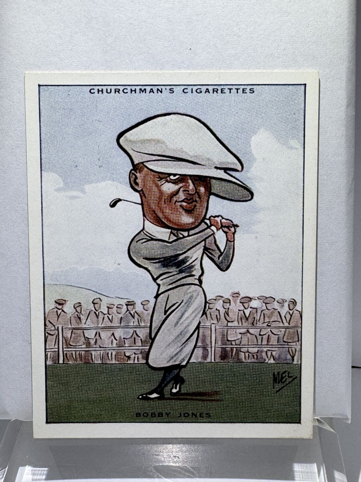 1931 W.A. & A.C. Churchman Bobby Jones #5 HOF Prominent Golfers Large