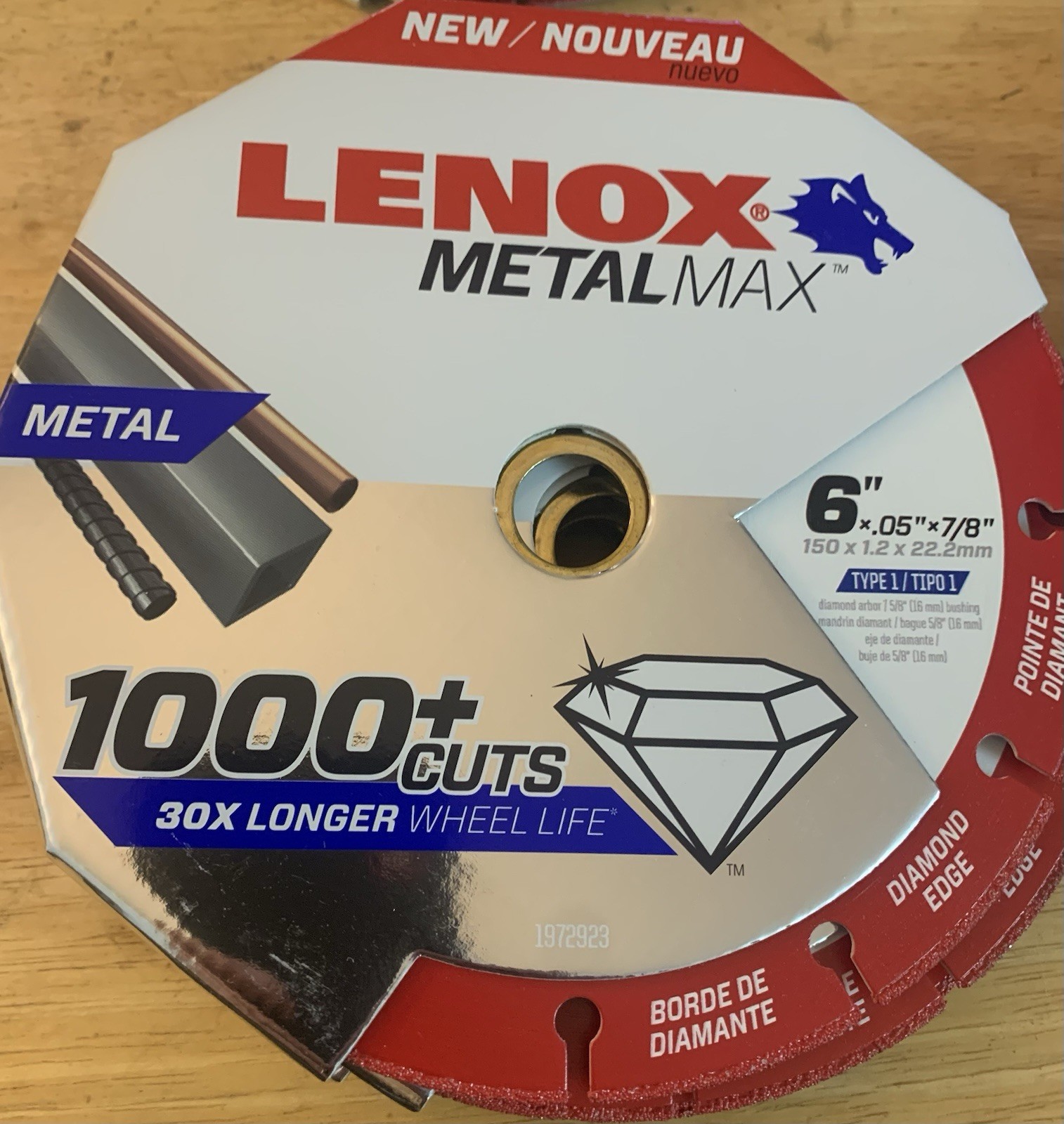 Lenox Tools 1972923 METALMAX Diamond Edge Cutoff Wheel, 6\