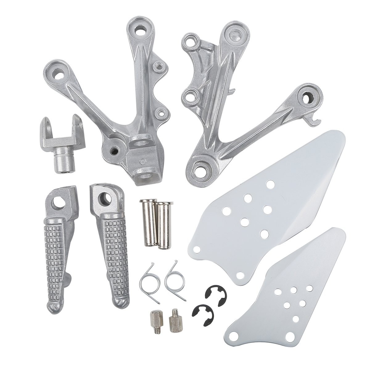 Aluminum Alloy Driver Foot Pegs Footrests Bracket Fit For Kawasaki Ninja ZX6R 20